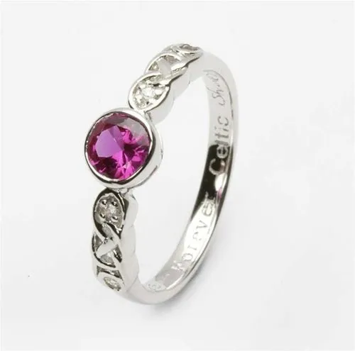 Retired JULY Birthstone Silver Celtic Ring LS-SL94-7