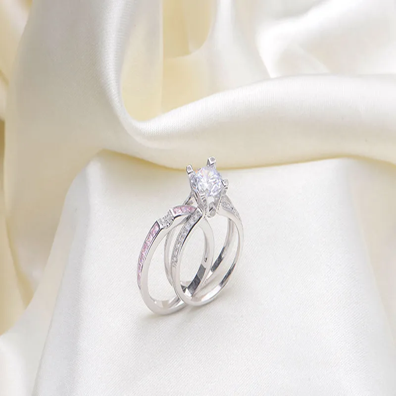 Rhodium Plated Pink