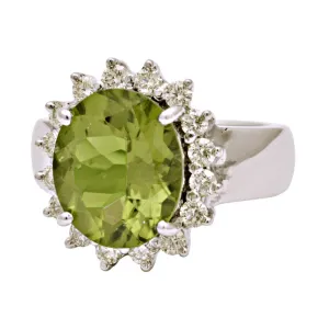 Ring-Peridot and Diamond
