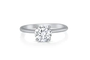 Ring Platinum GIA Solitaire Diamond 0.77 cts H VVS1