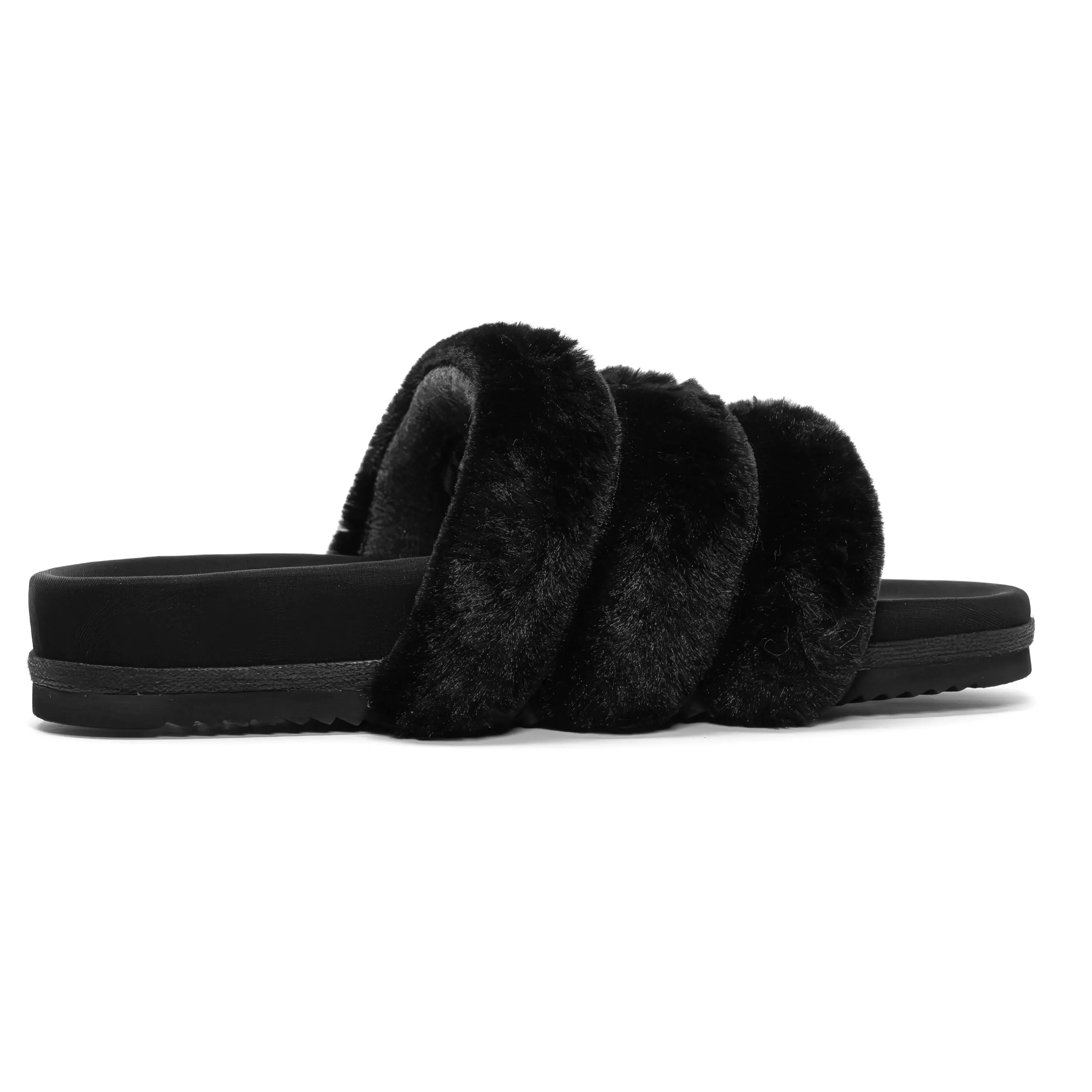 ROAM BUNNY SLIDER BLACK FAUX FUR