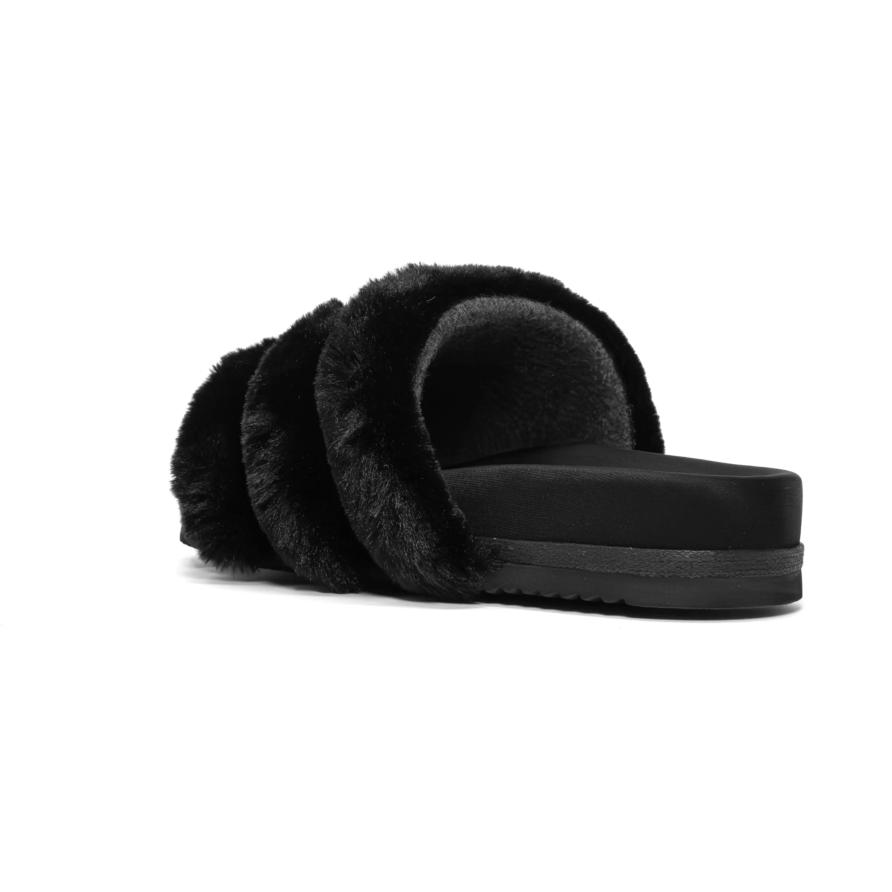 ROAM BUNNY SLIDER BLACK FAUX FUR