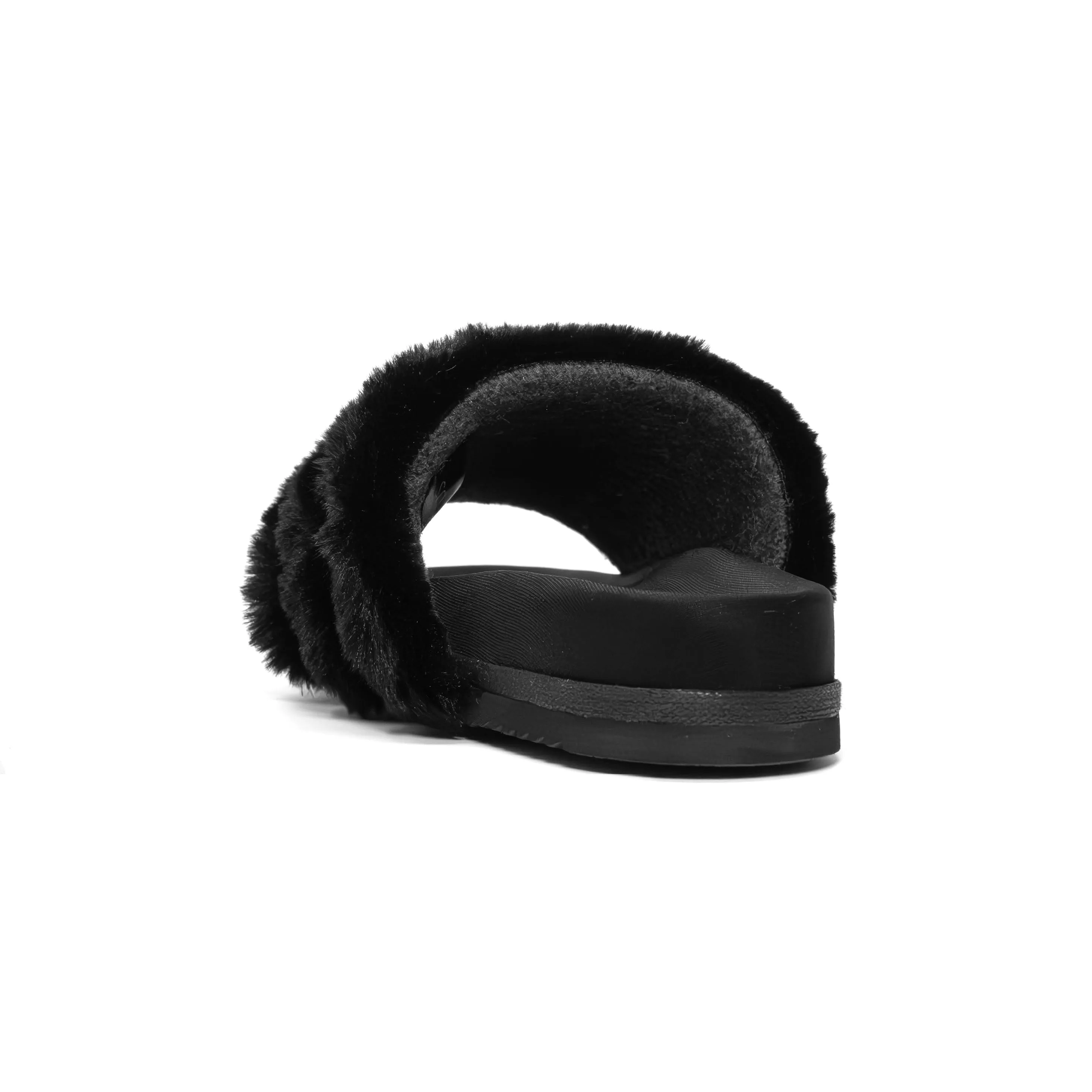 ROAM BUNNY SLIDER BLACK FAUX FUR