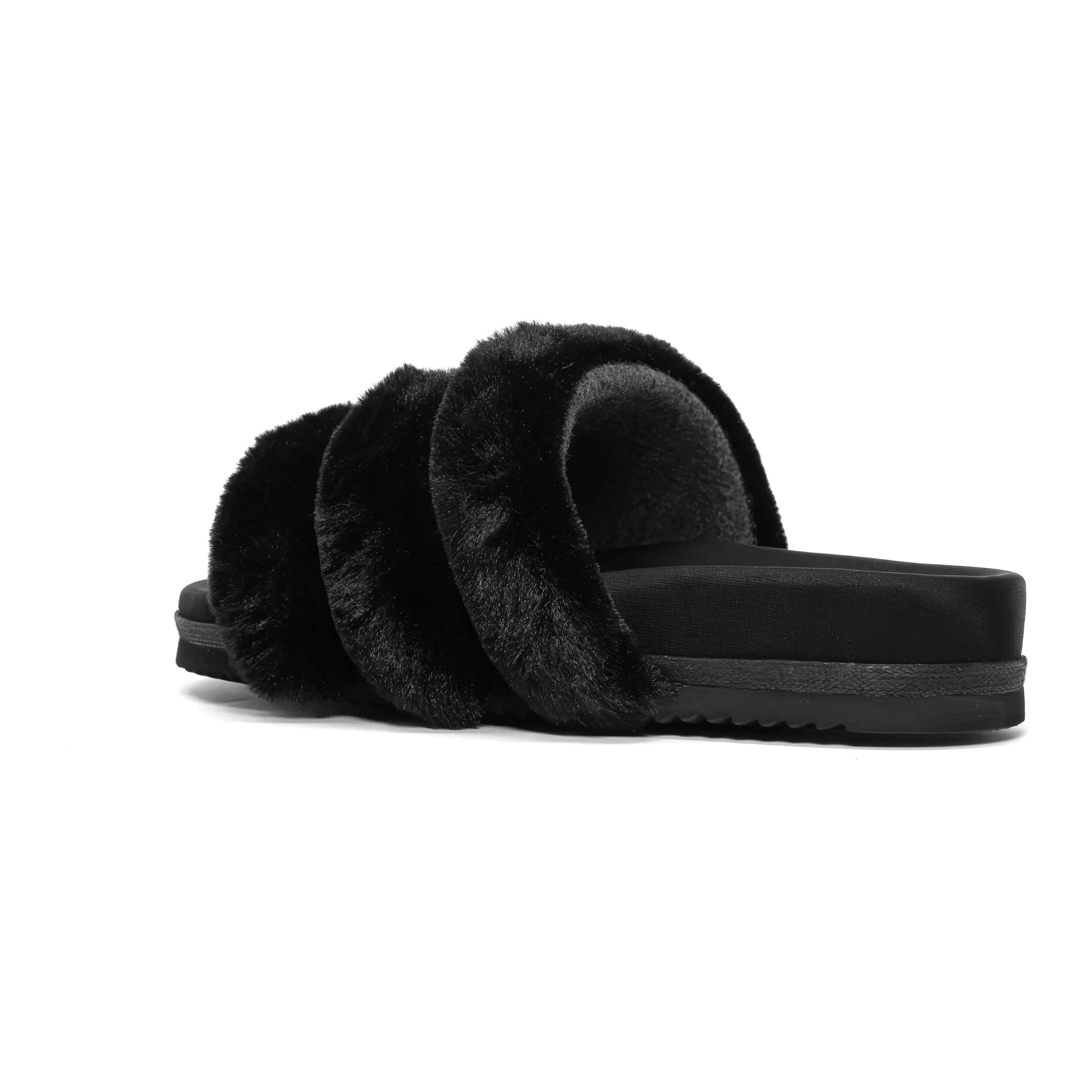 ROAM BUNNY SLIDER BLACK FAUX FUR