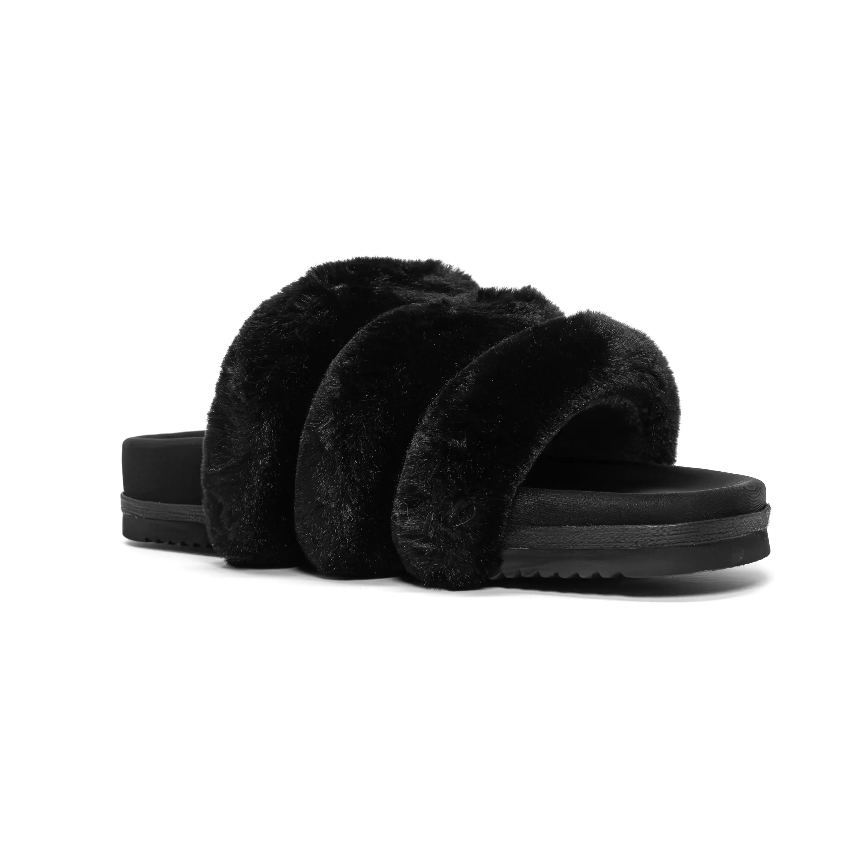 ROAM BUNNY SLIDER BLACK FAUX FUR