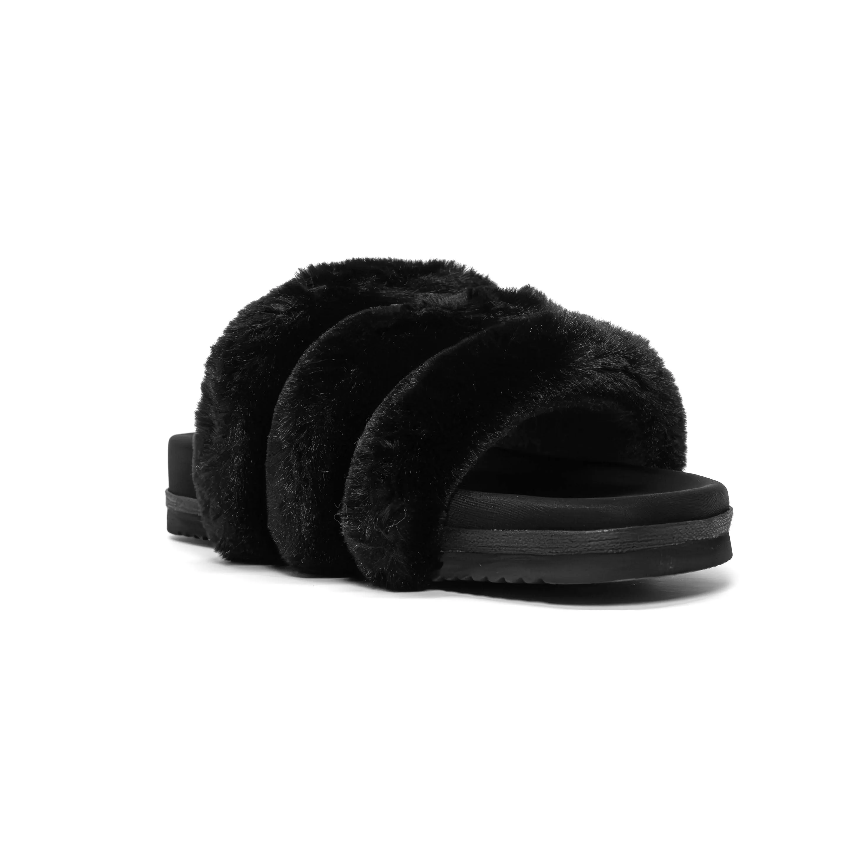 ROAM BUNNY SLIDER BLACK FAUX FUR