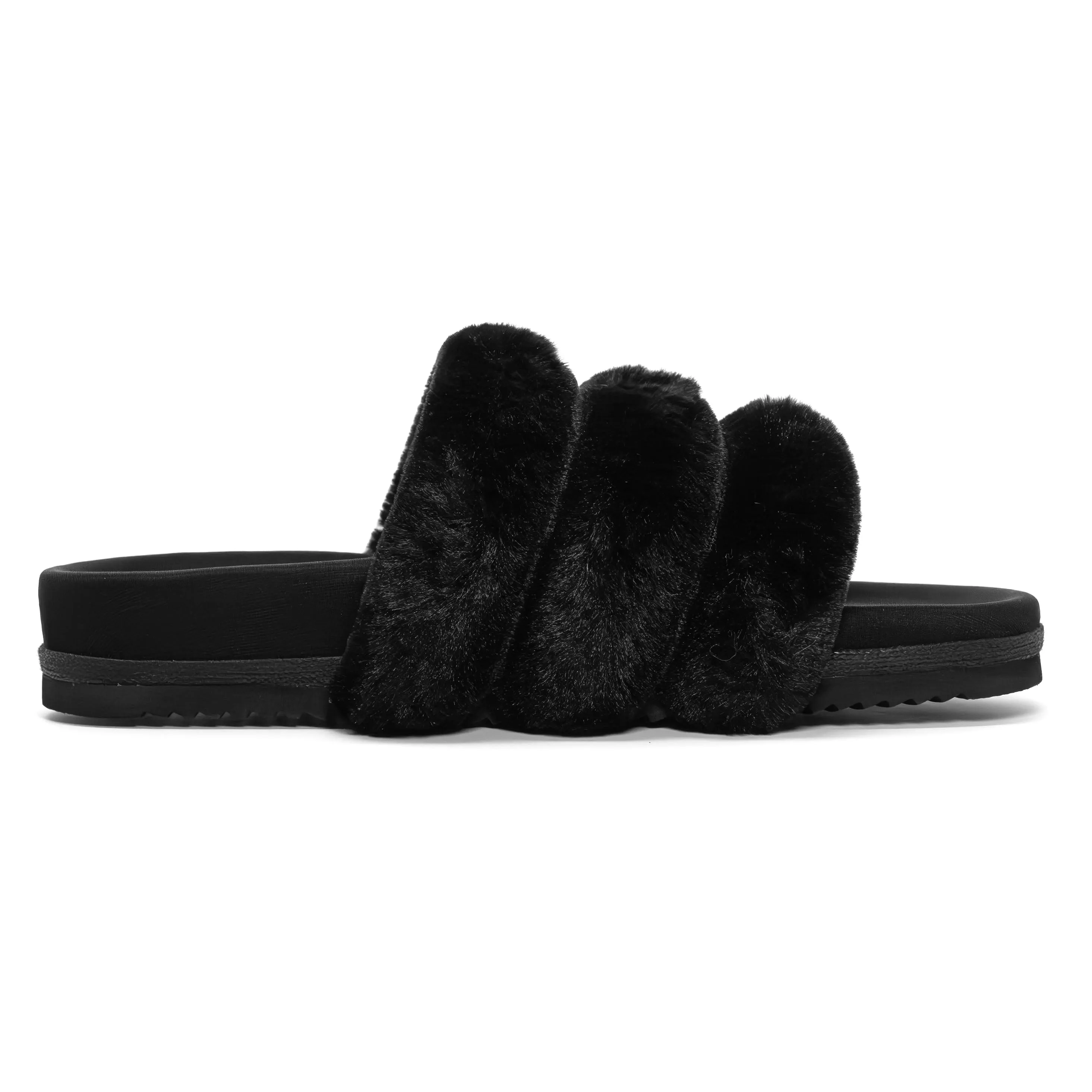 ROAM BUNNY SLIDER BLACK FAUX FUR