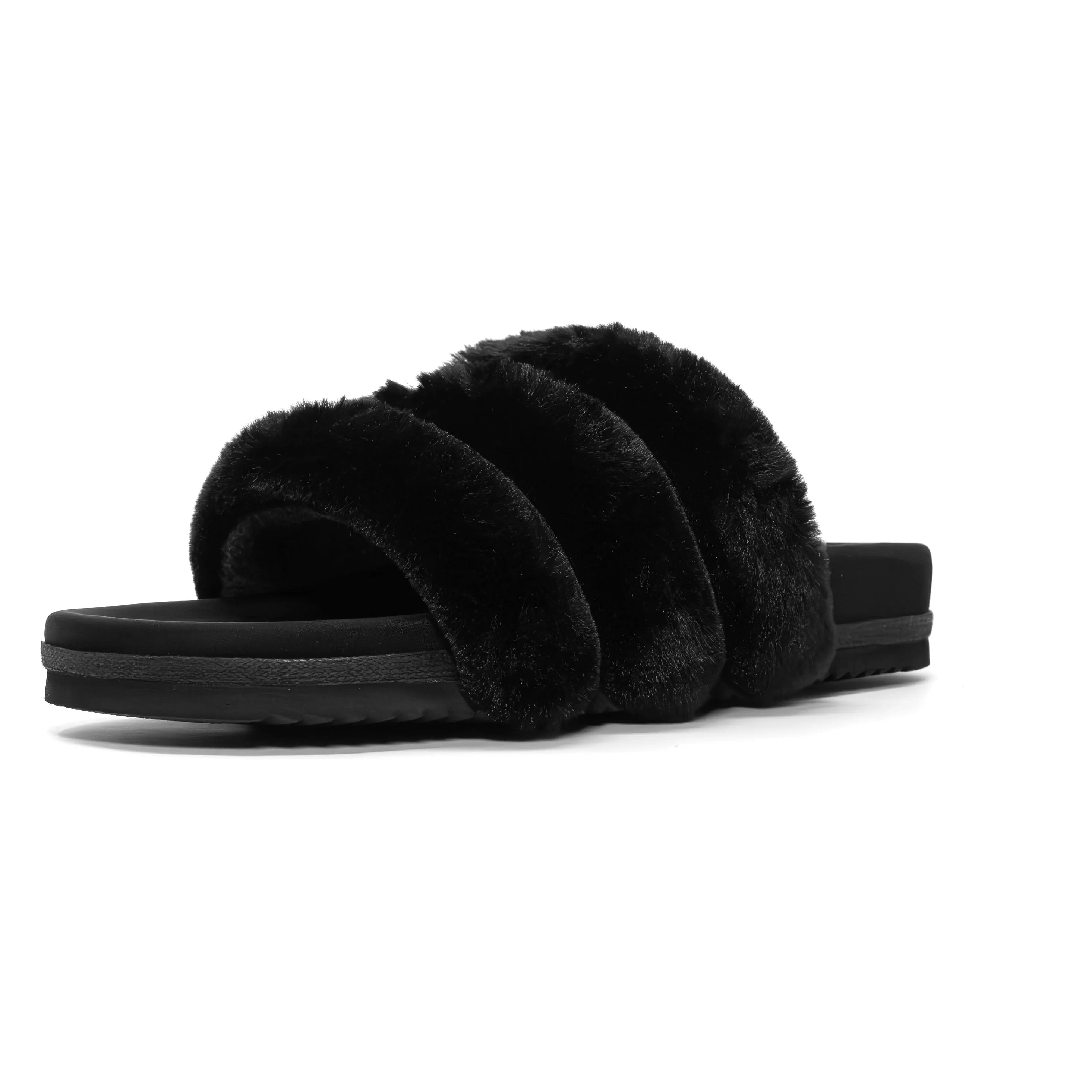 ROAM BUNNY SLIDER BLACK FAUX FUR