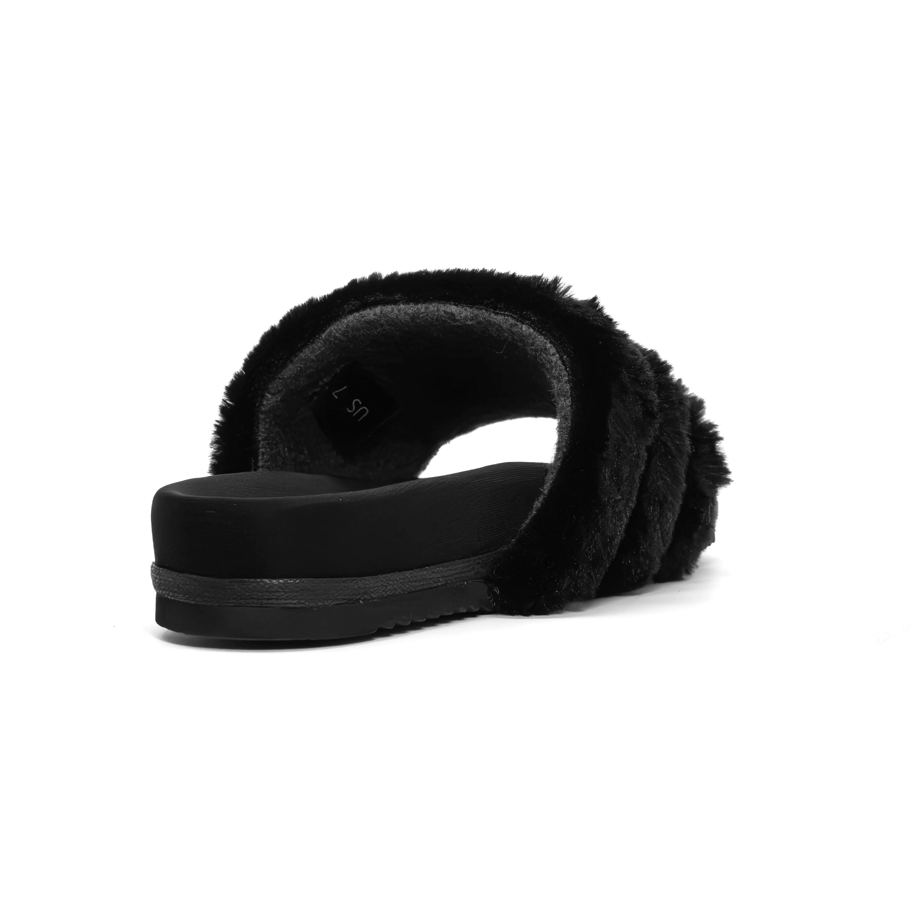 ROAM BUNNY SLIDER BLACK FAUX FUR