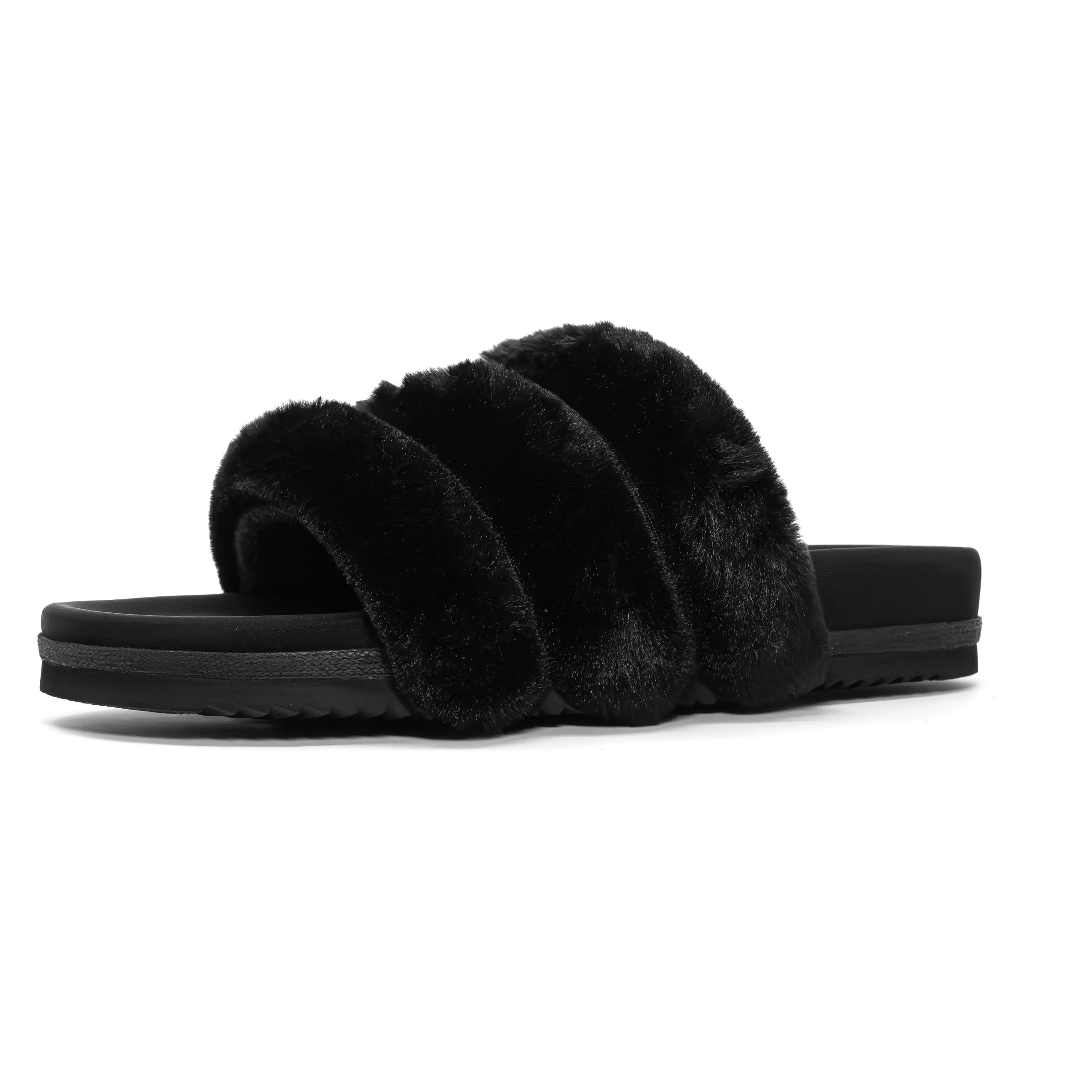 ROAM BUNNY SLIDER BLACK FAUX FUR