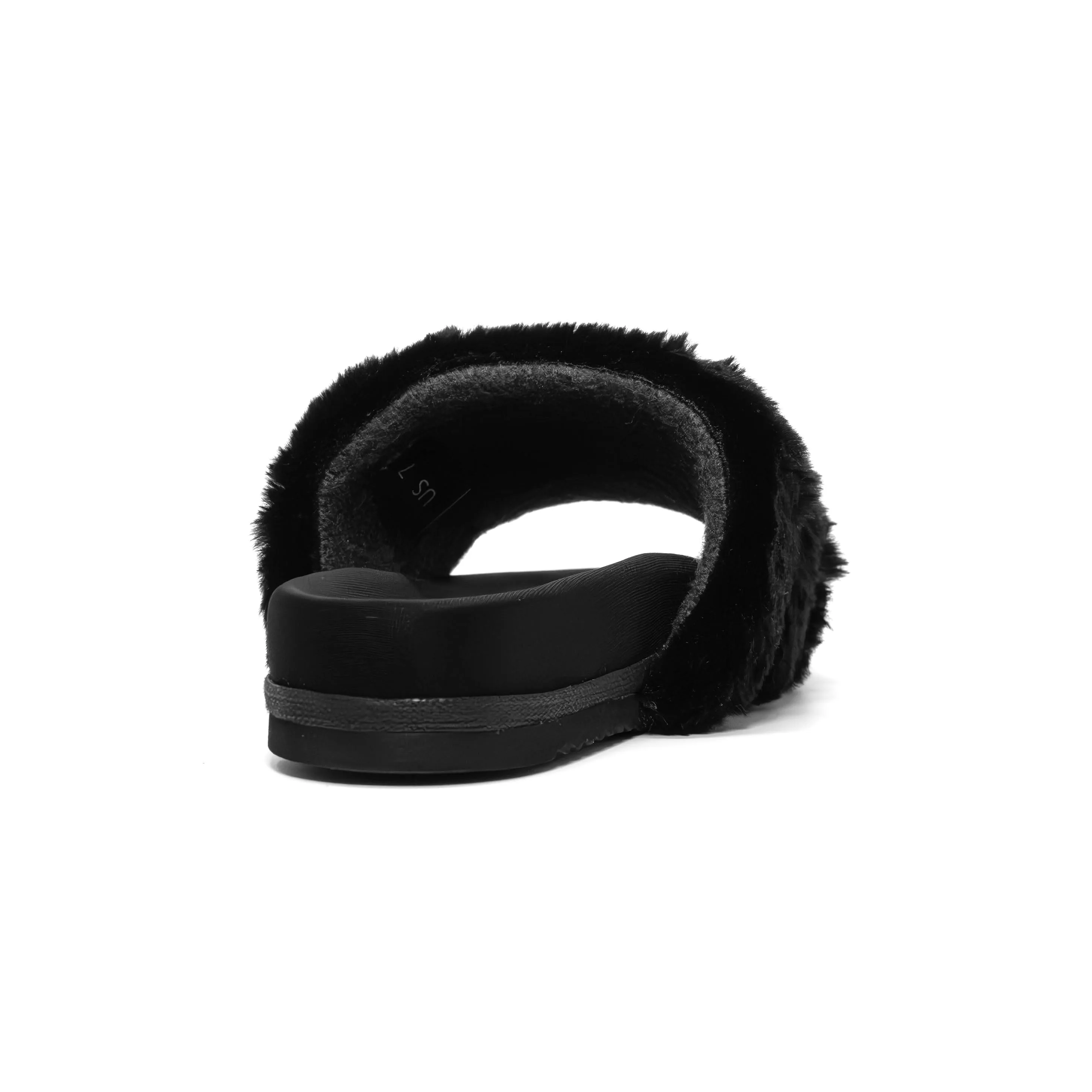 ROAM BUNNY SLIDER BLACK FAUX FUR