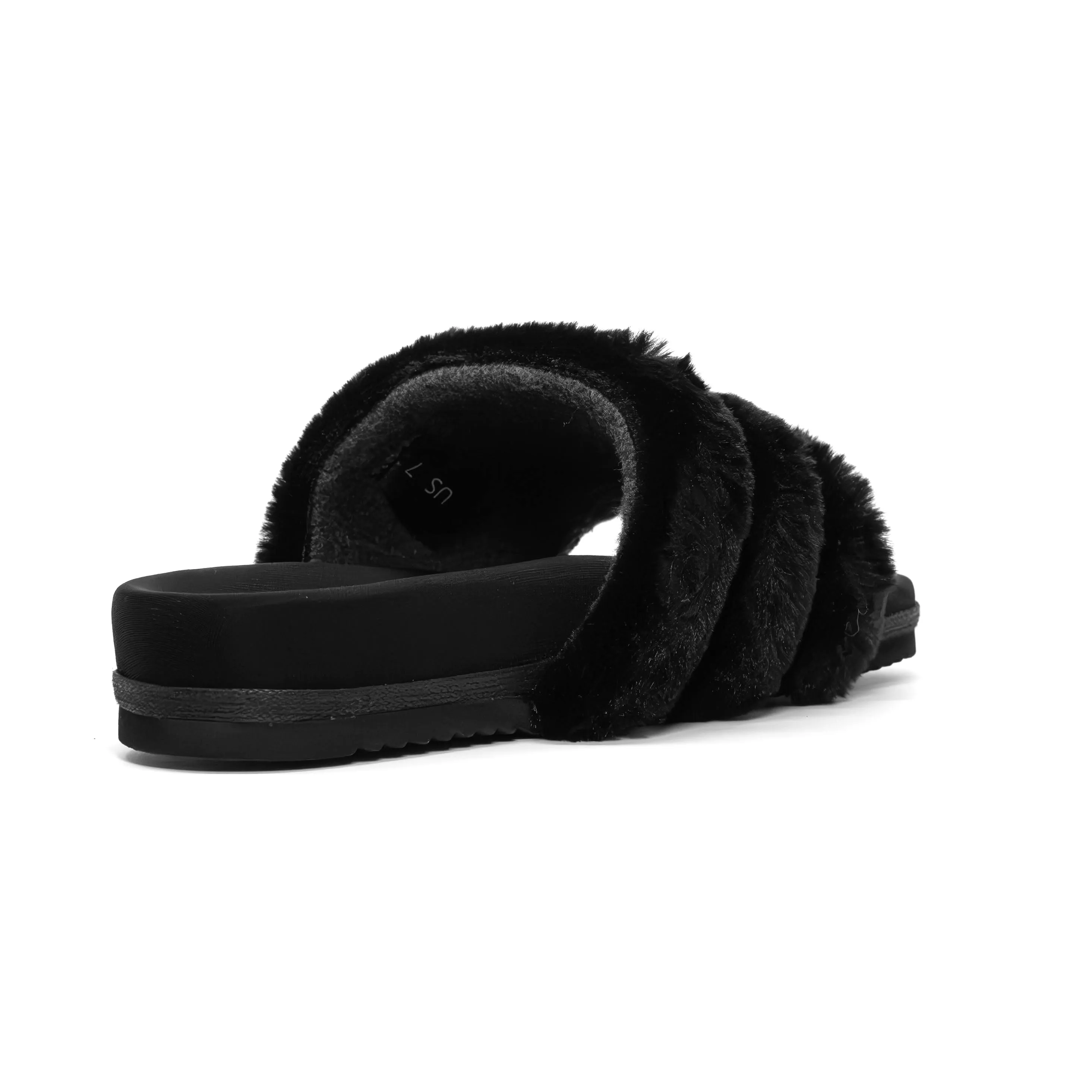 ROAM BUNNY SLIDER BLACK FAUX FUR