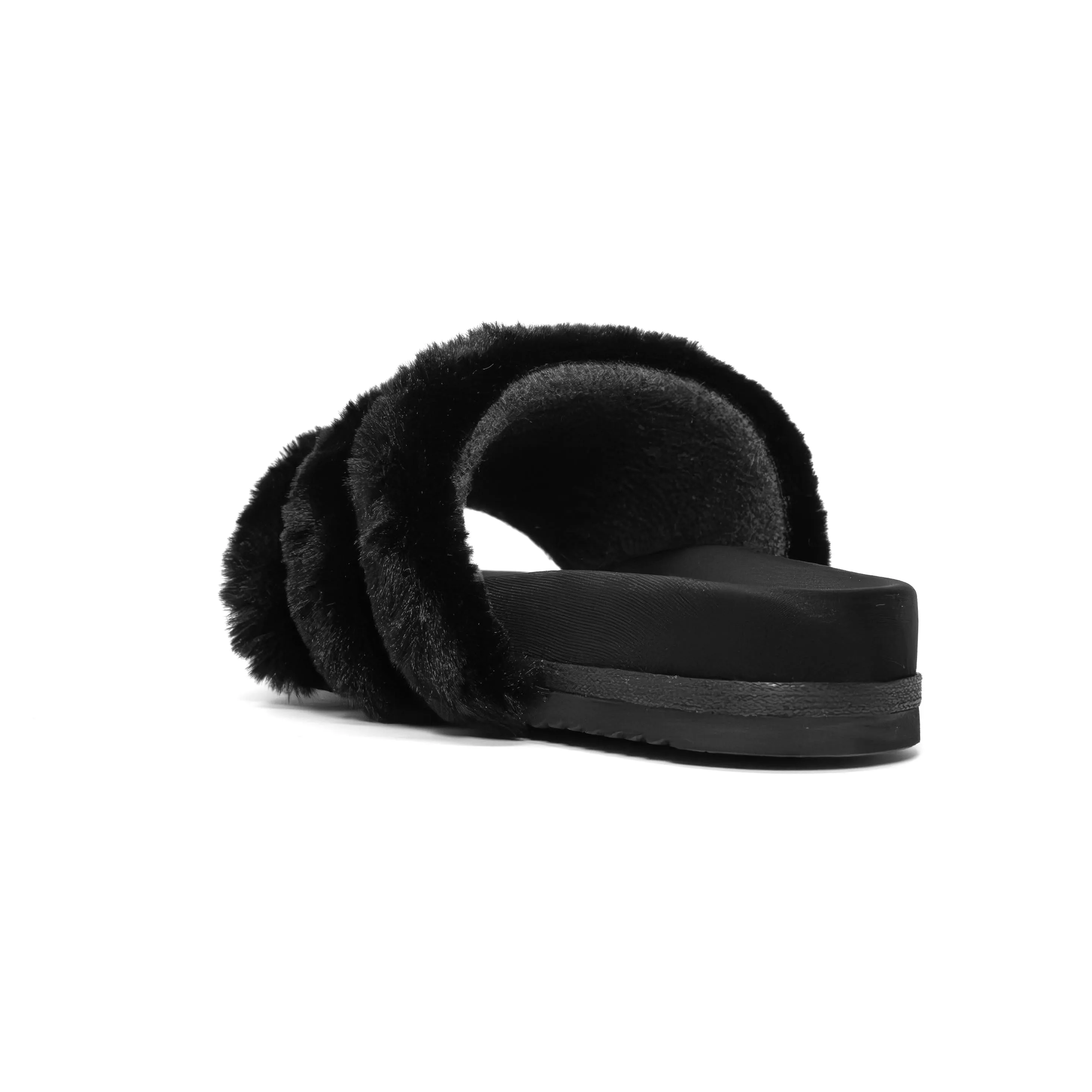 ROAM BUNNY SLIDER BLACK FAUX FUR