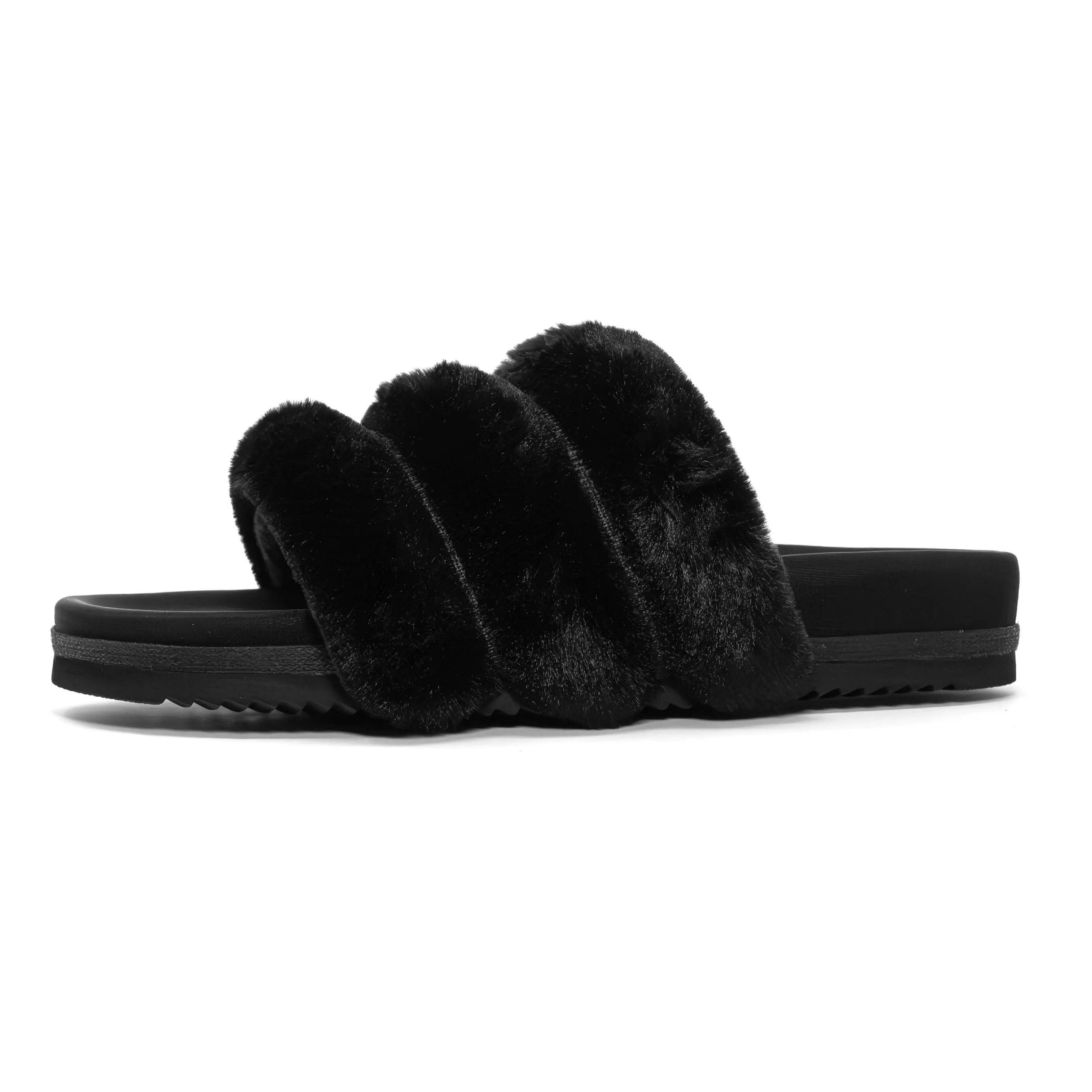 ROAM BUNNY SLIDER BLACK FAUX FUR