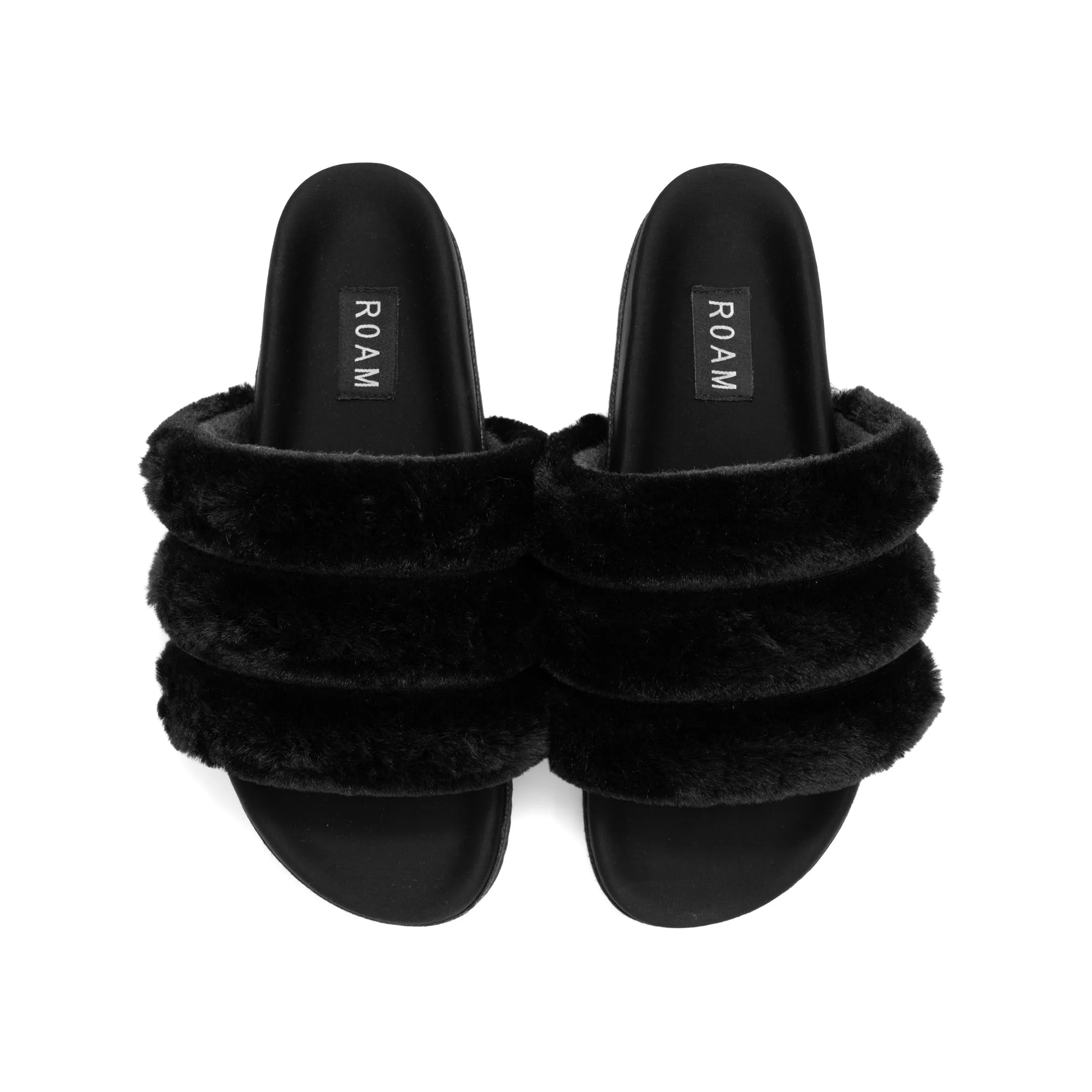 ROAM BUNNY SLIDER BLACK FAUX FUR
