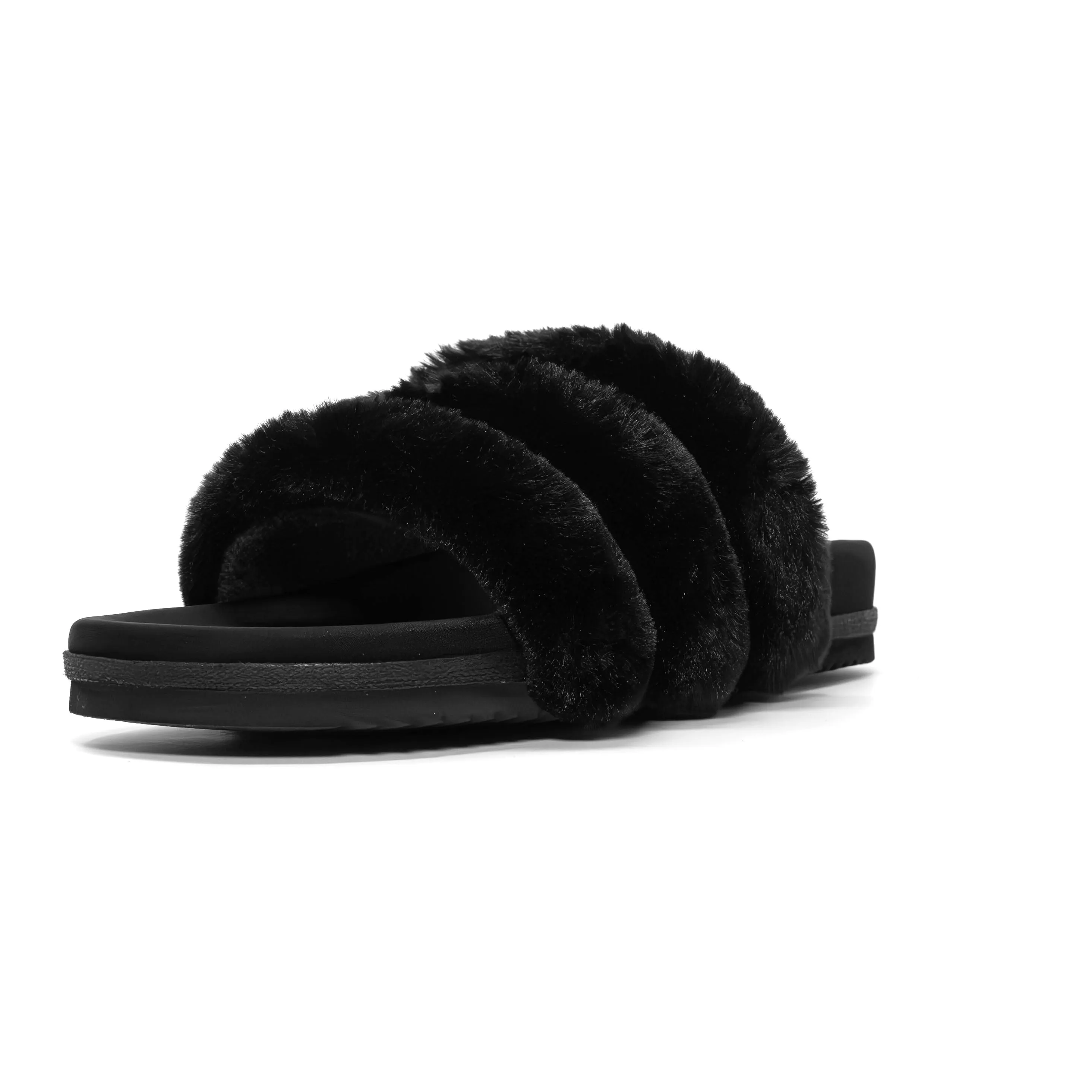 ROAM BUNNY SLIDER BLACK FAUX FUR
