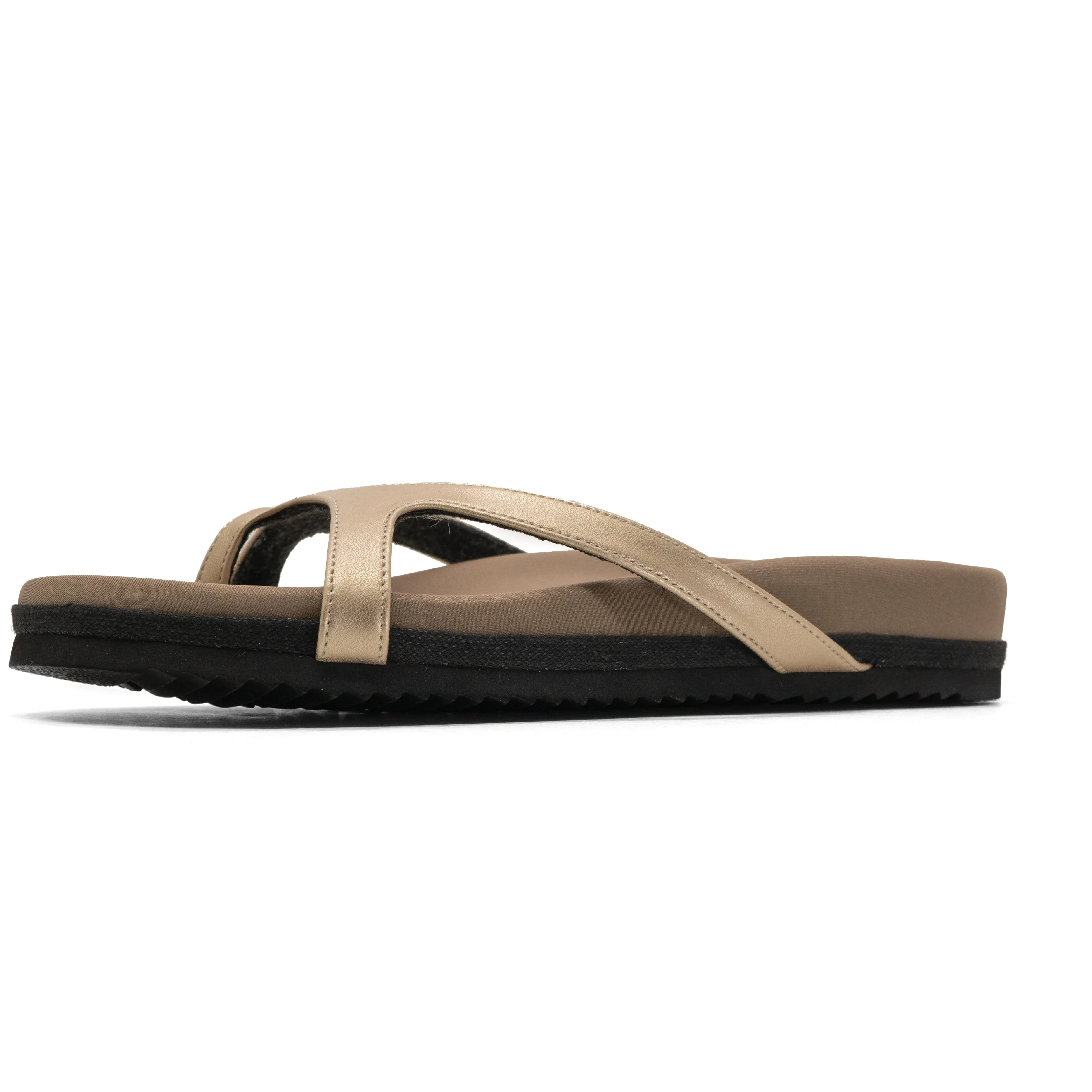 ROAM DEMI THONG GOLD VEGAN LEATHER