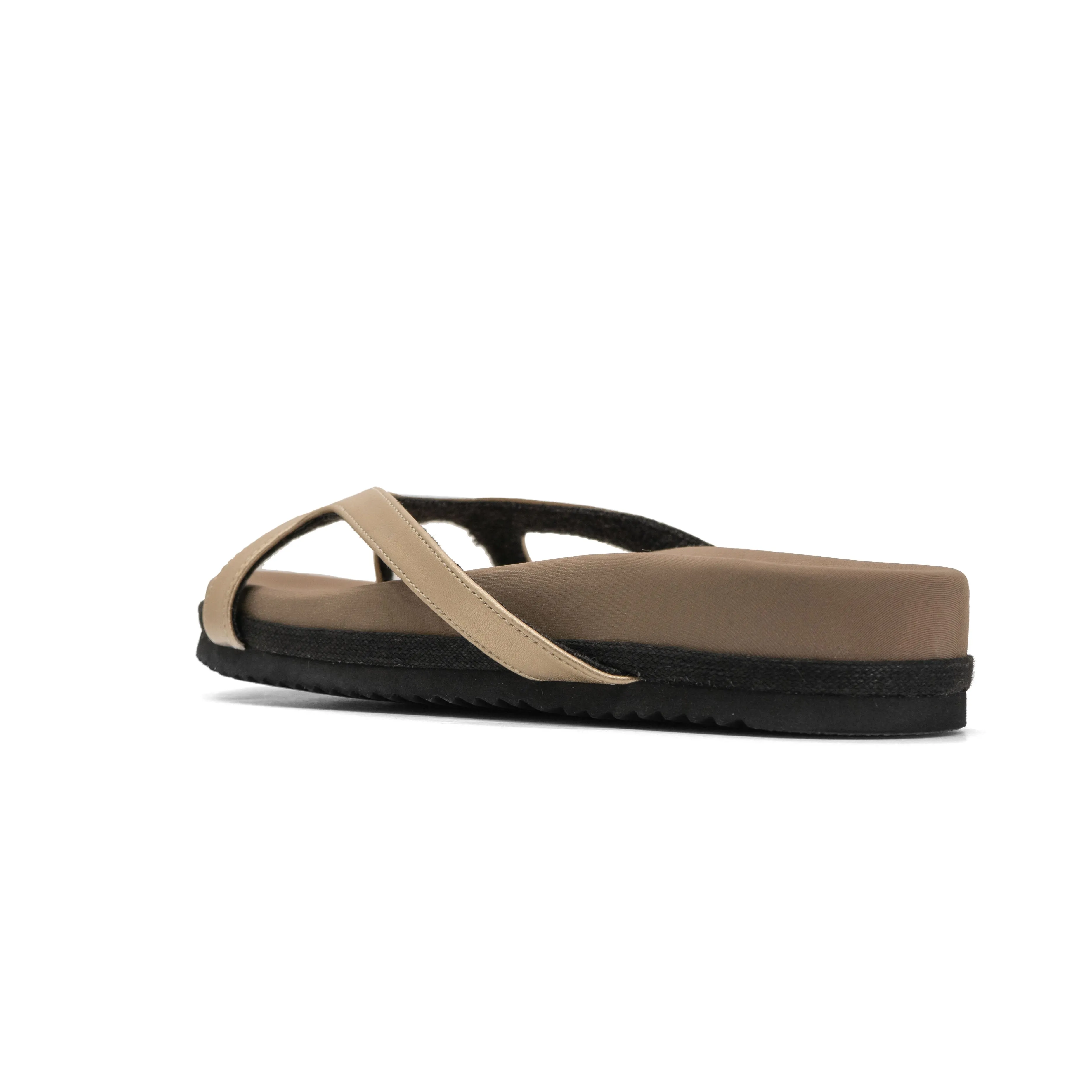ROAM DEMI THONG GOLD VEGAN LEATHER