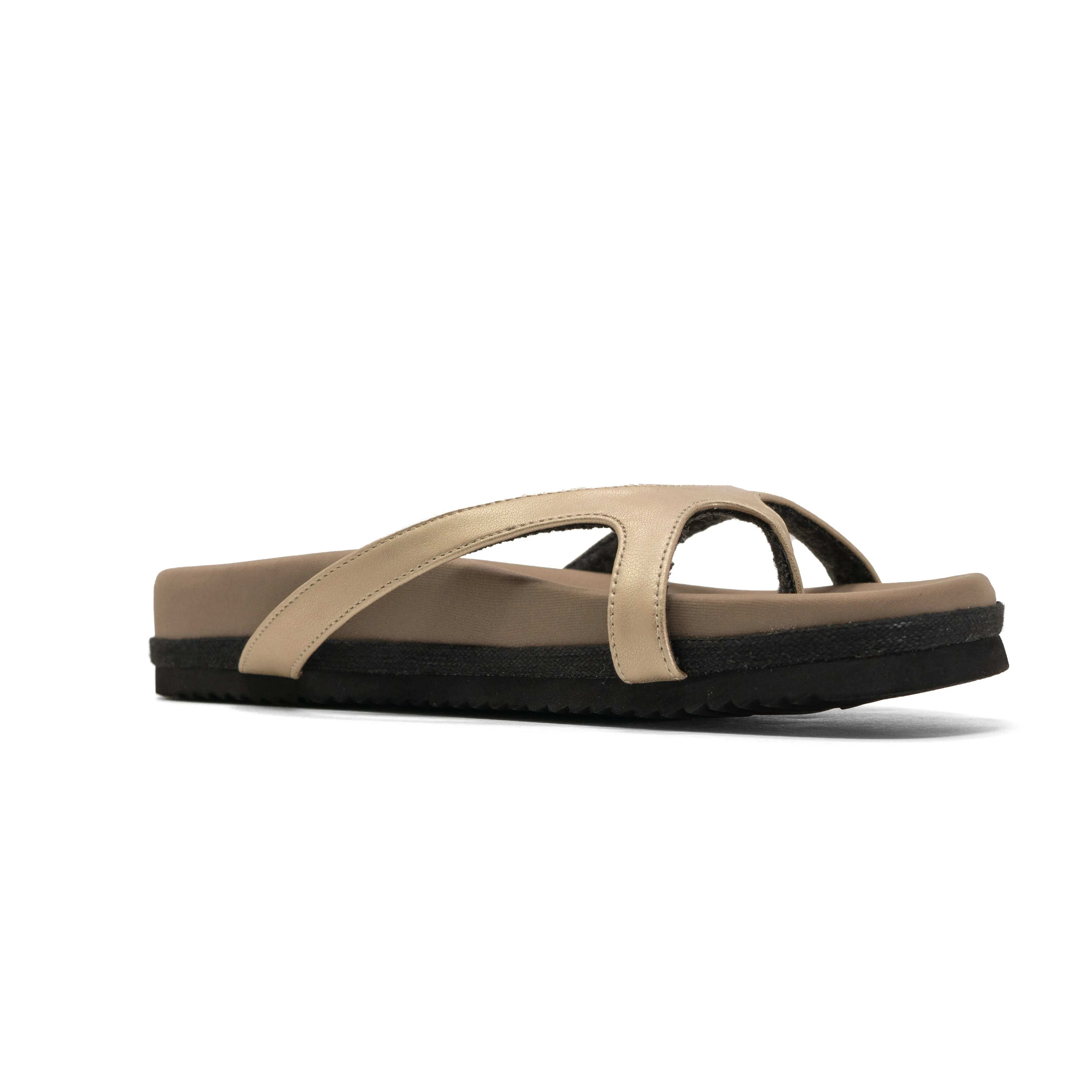 ROAM DEMI THONG GOLD VEGAN LEATHER