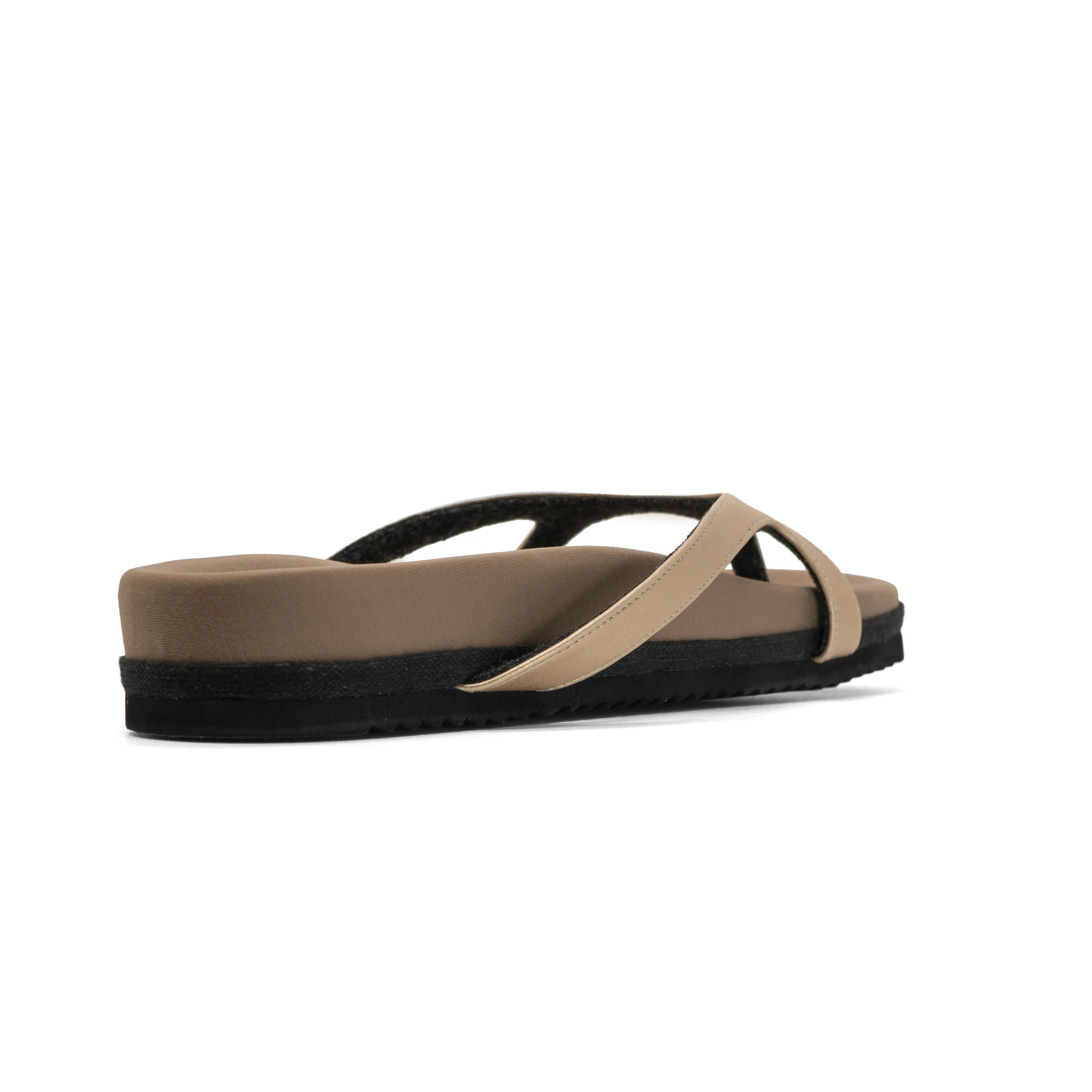 ROAM DEMI THONG GOLD VEGAN LEATHER