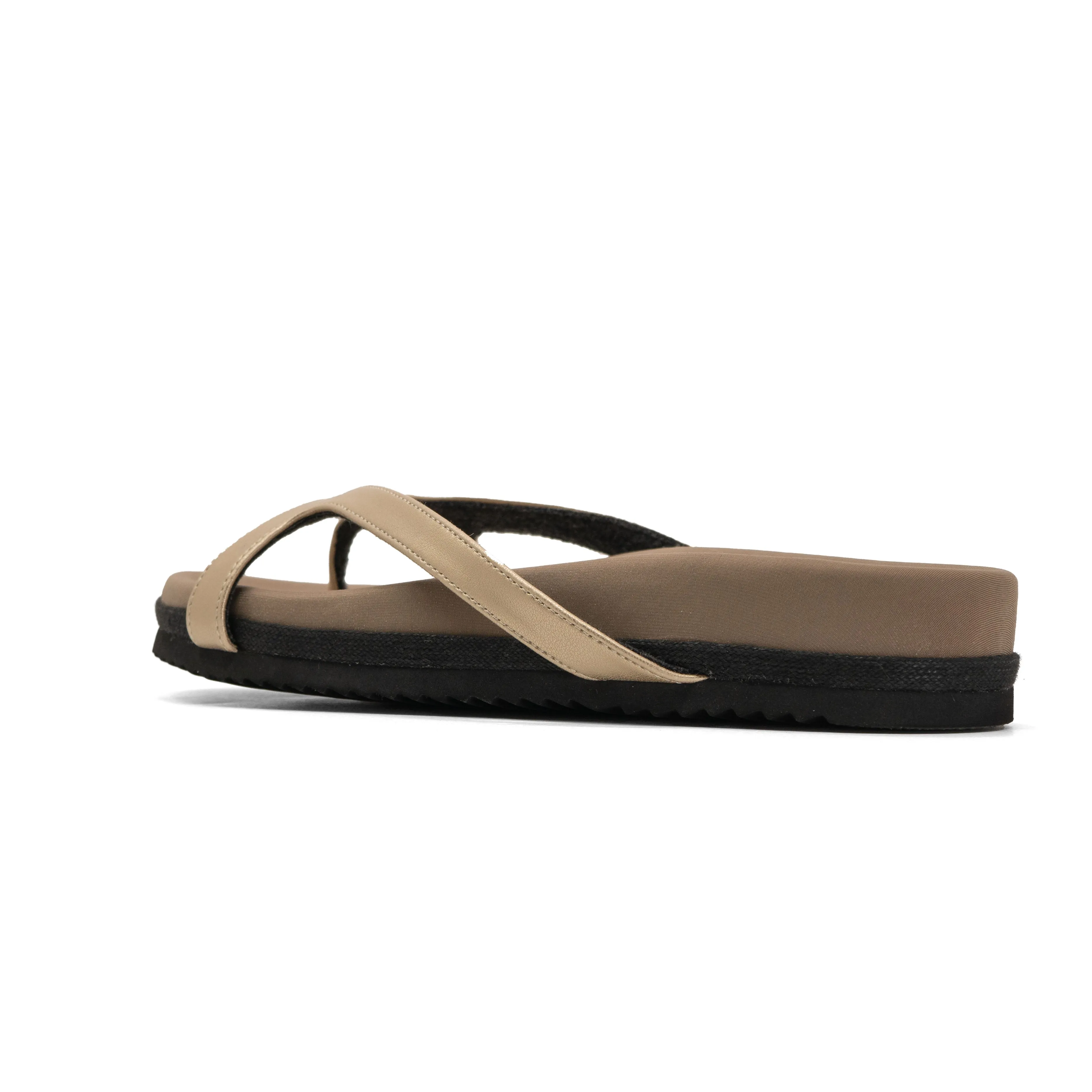 ROAM DEMI THONG GOLD VEGAN LEATHER