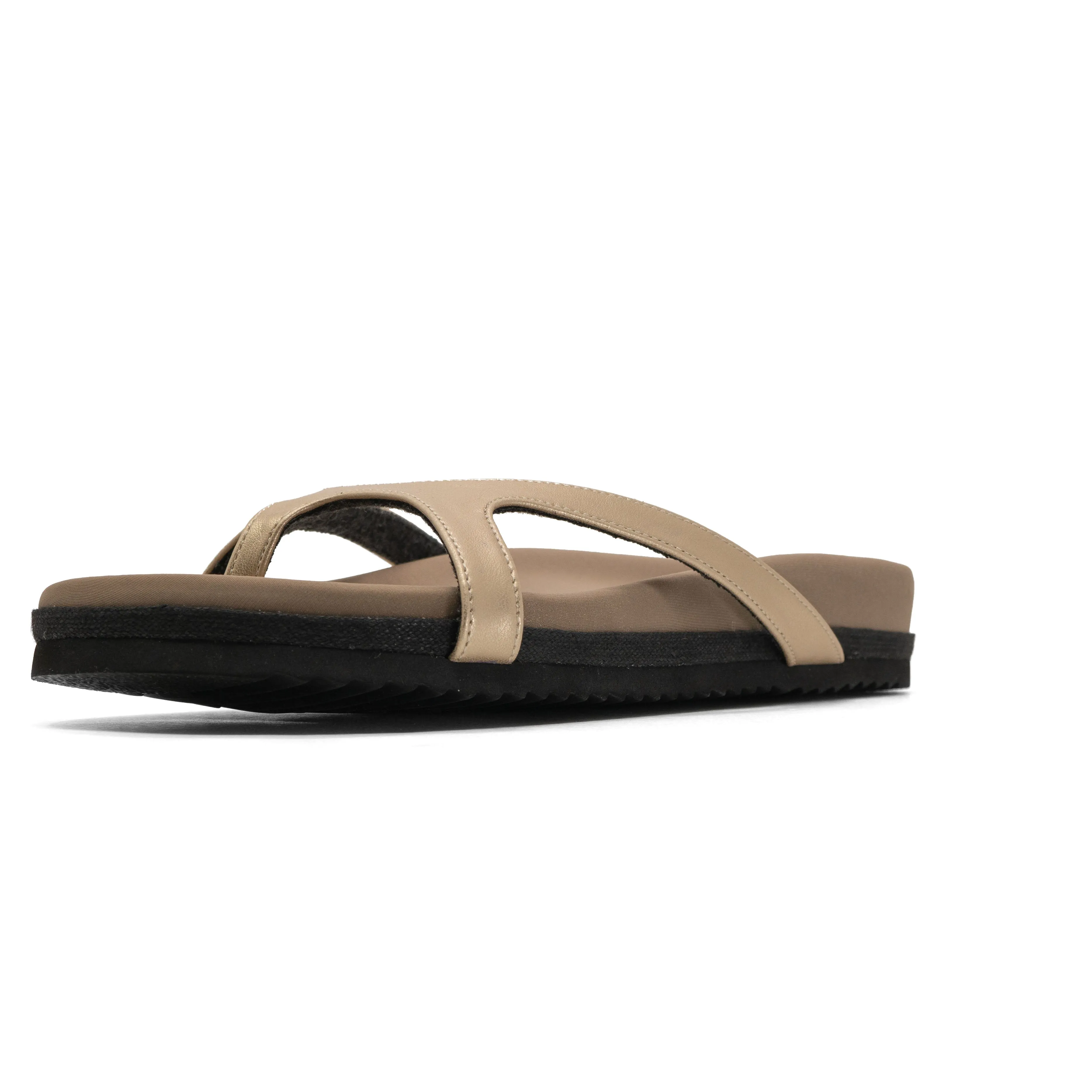 ROAM DEMI THONG GOLD VEGAN LEATHER
