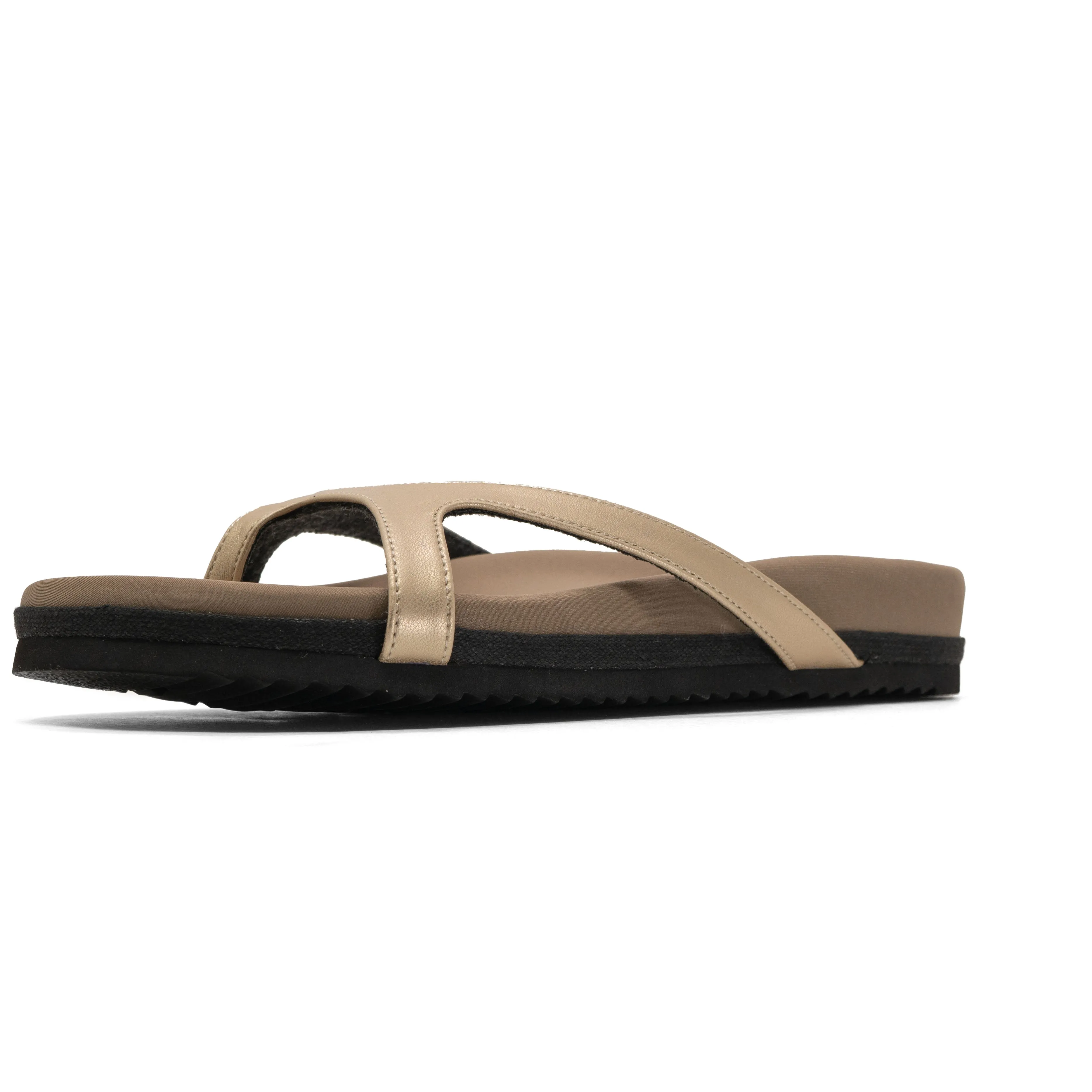 ROAM DEMI THONG GOLD VEGAN LEATHER
