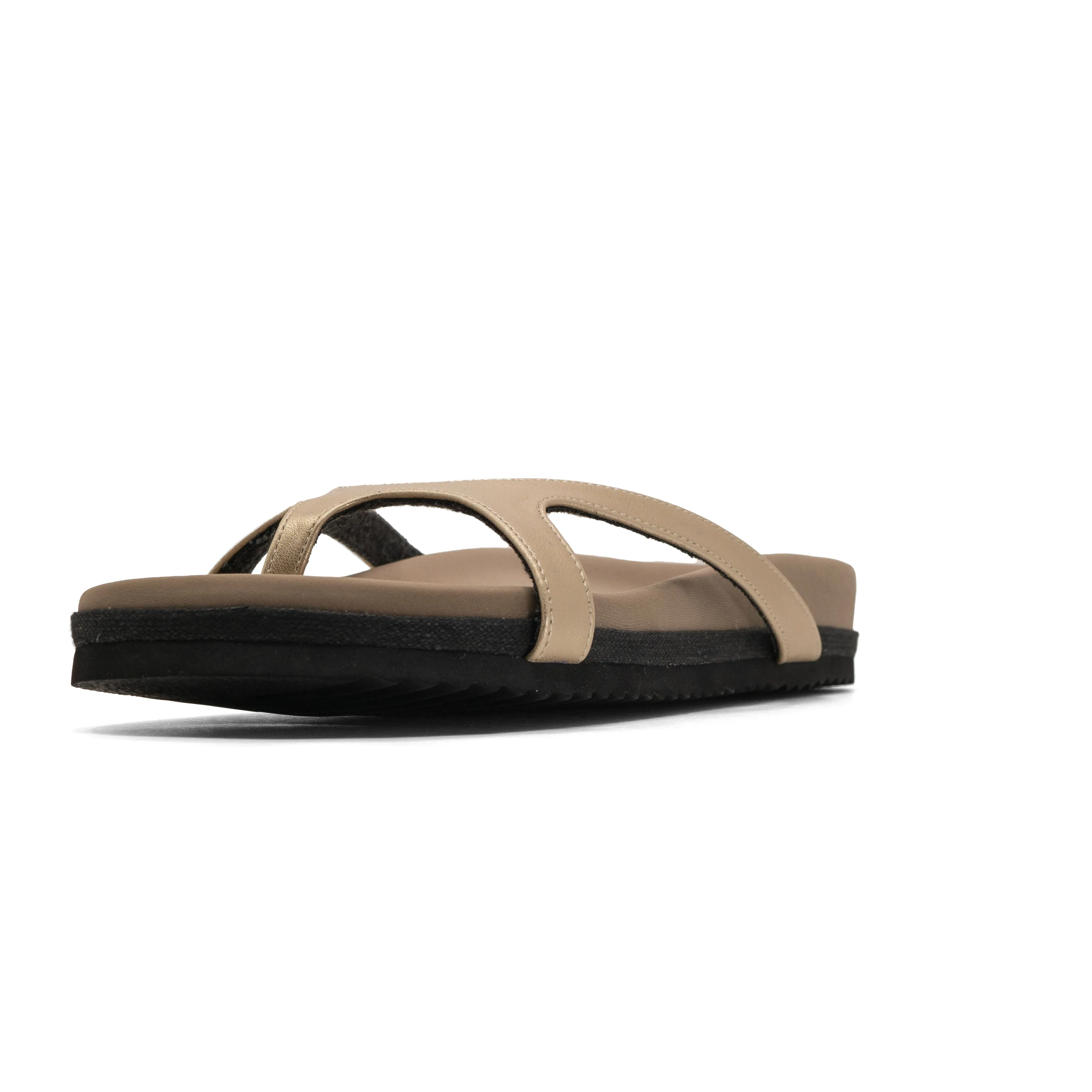 ROAM DEMI THONG GOLD VEGAN LEATHER