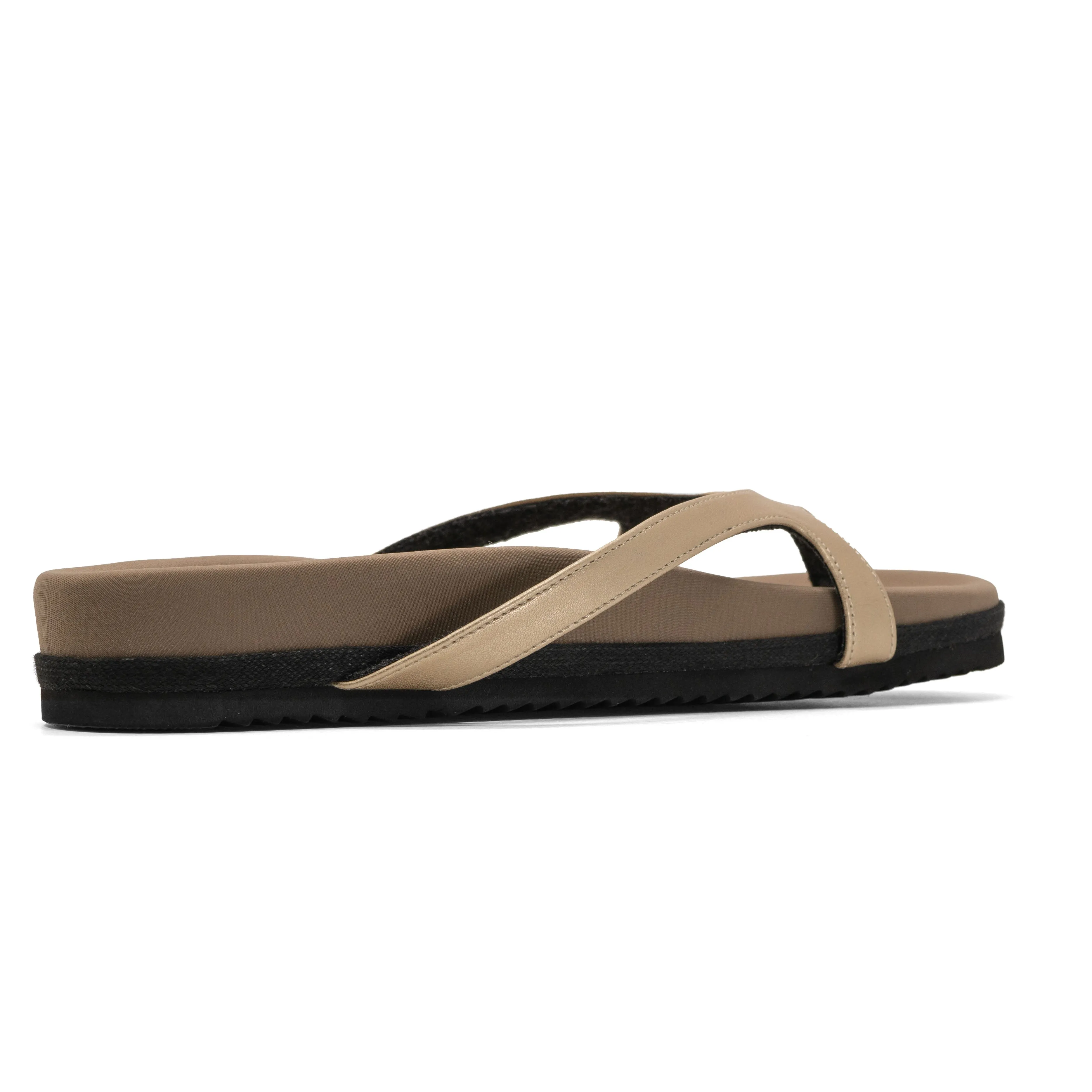 ROAM DEMI THONG GOLD VEGAN LEATHER