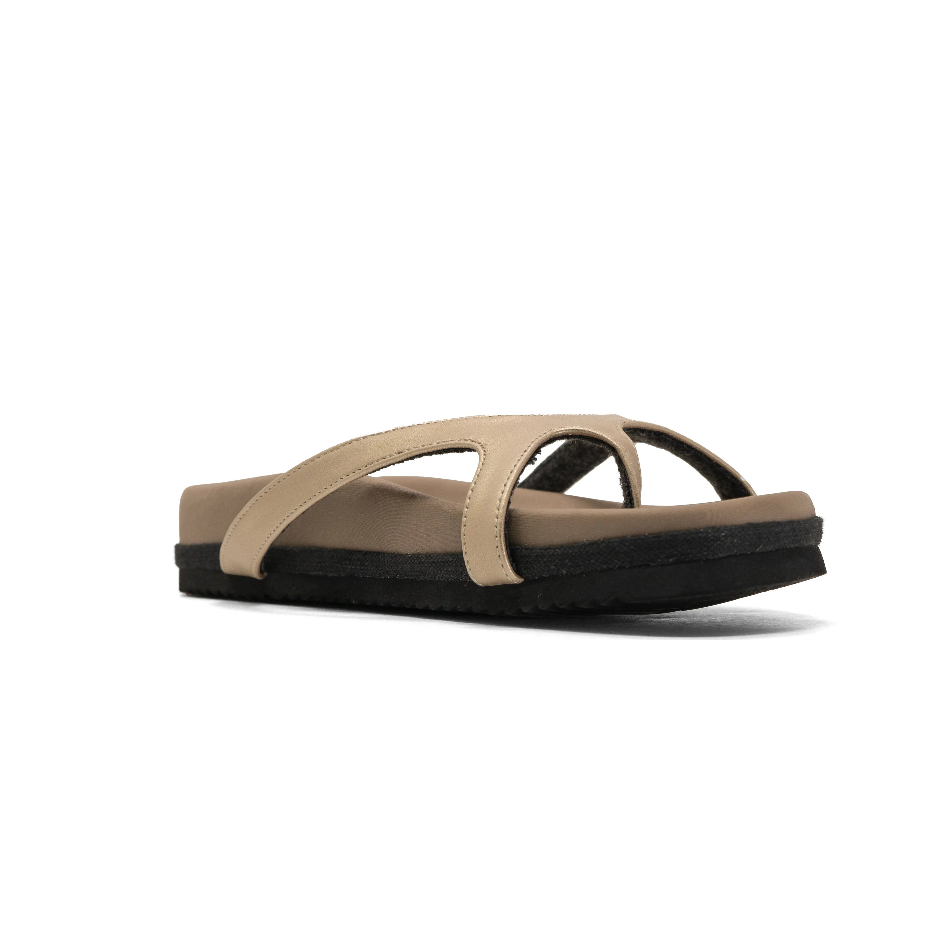 ROAM DEMI THONG GOLD VEGAN LEATHER