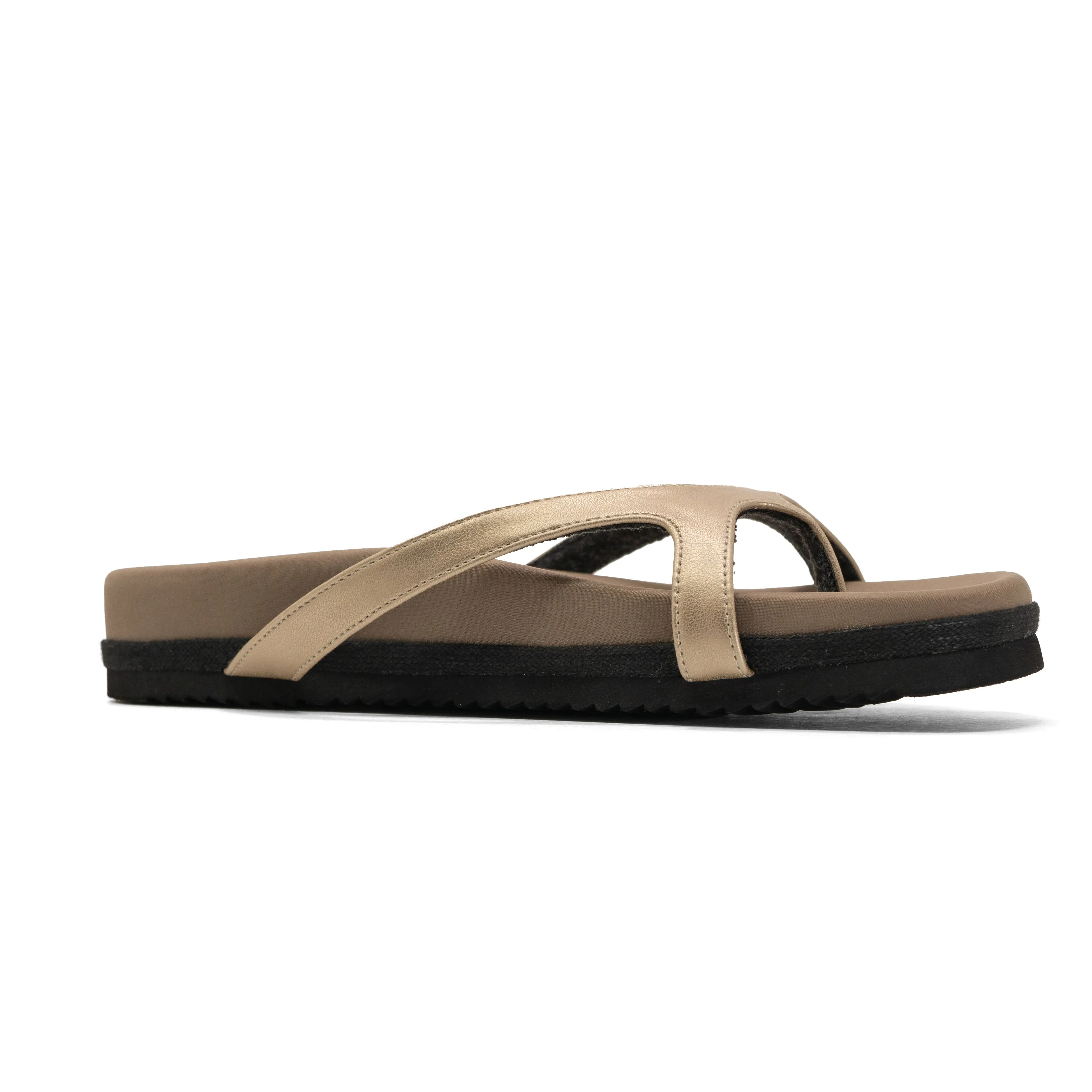 ROAM DEMI THONG GOLD VEGAN LEATHER