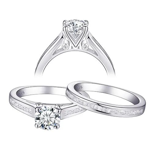 Round White Silver