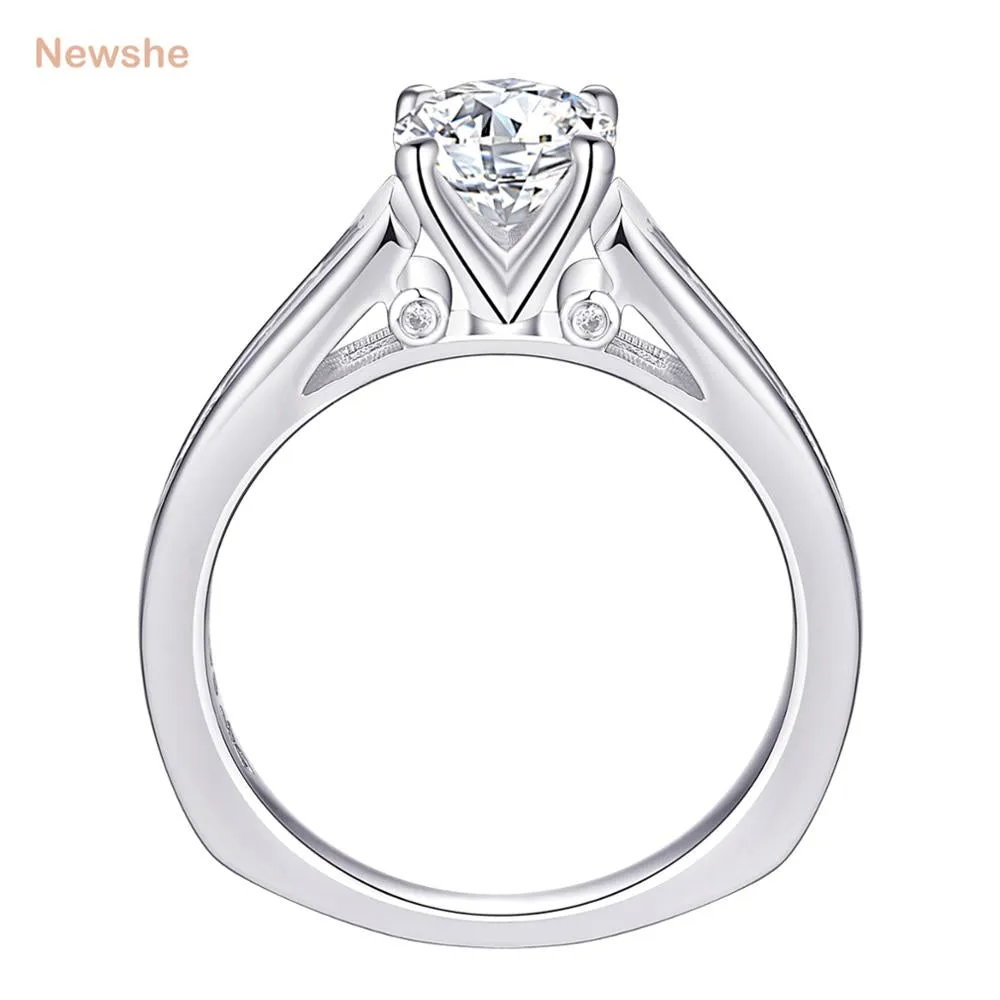 Round White Silver
