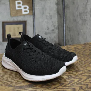 S Sport By Skechers Womens Resse 2.0 Elastic Gore Sneakers 89261300 Black 8M