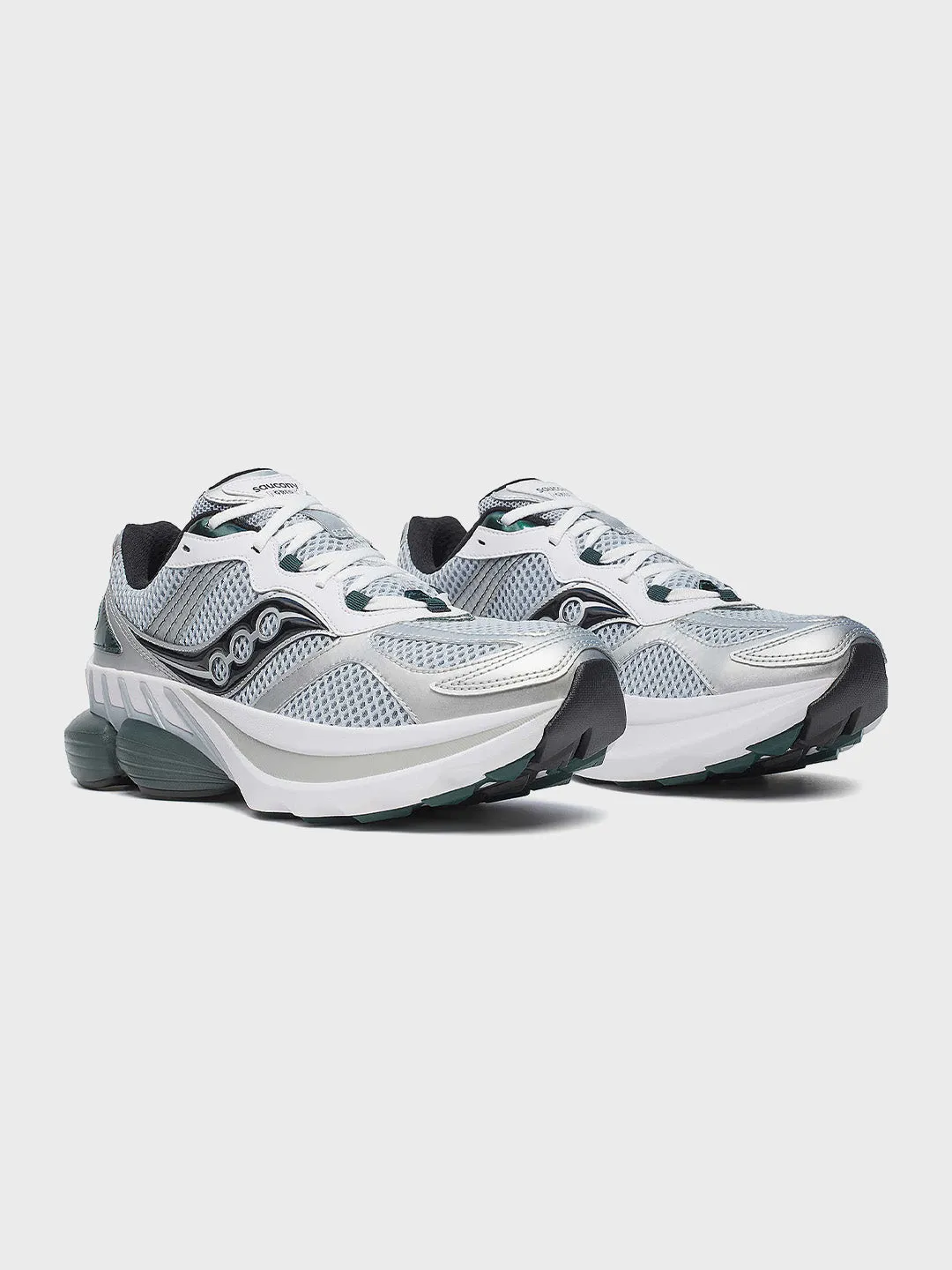 Saucony Grid NXT Sneakers | Silver/Green