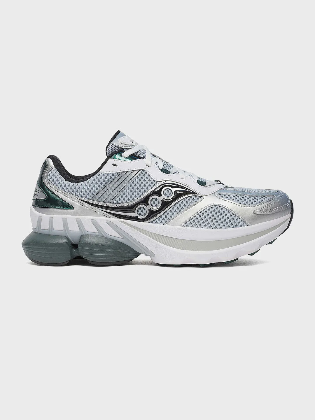 Saucony Grid NXT Sneakers | Silver/Green