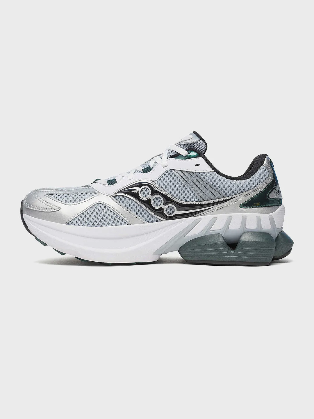 Saucony Grid NXT Sneakers | Silver/Green