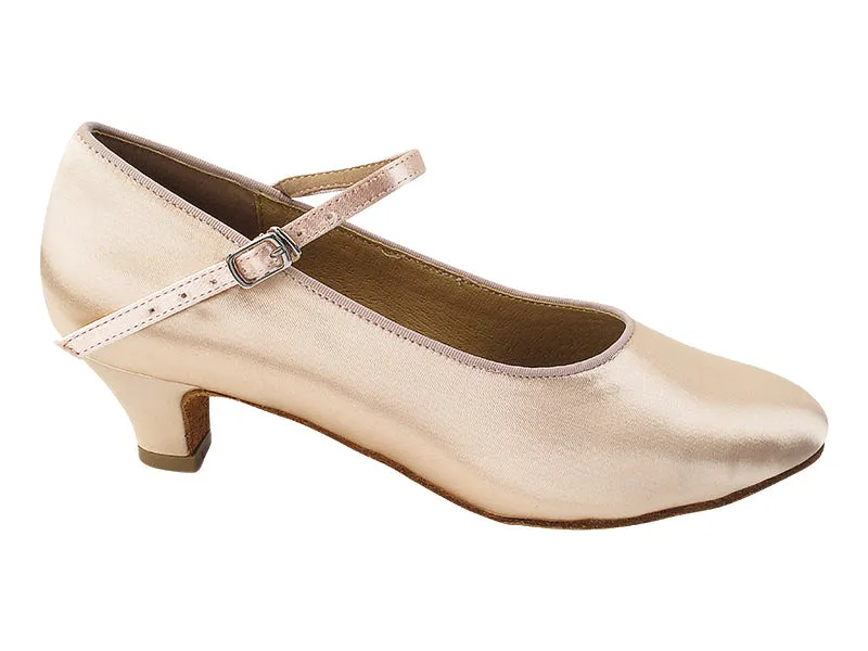 SERA5522 Flesh Satin Cuban Heel
