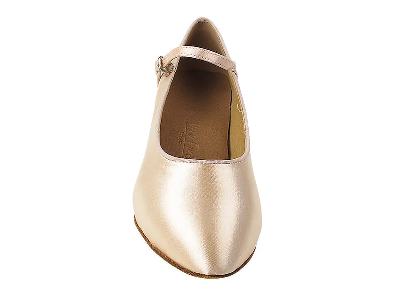 SERA5522 Flesh Satin Cuban Heel
