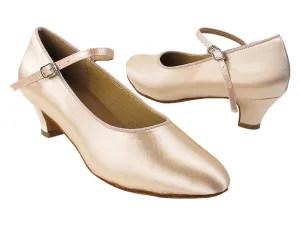 SERA5522 Flesh Satin Cuban Heel