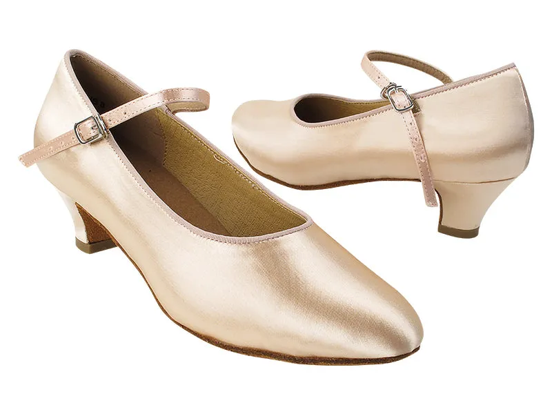 SERA5522 Flesh Satin Cuban Heel