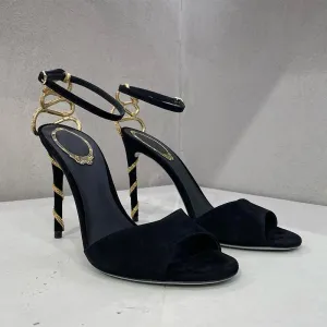 Serpentine  Black Stiletto Heels
