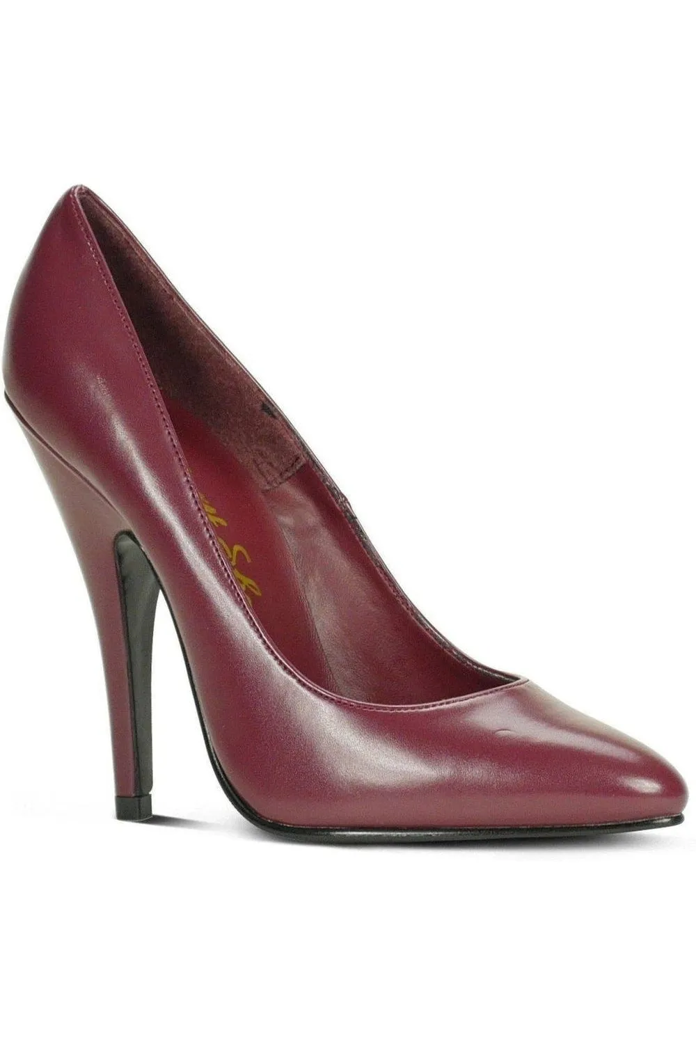 Sexy-4211 Vintage High Heel Pump | Wine Faux Leather