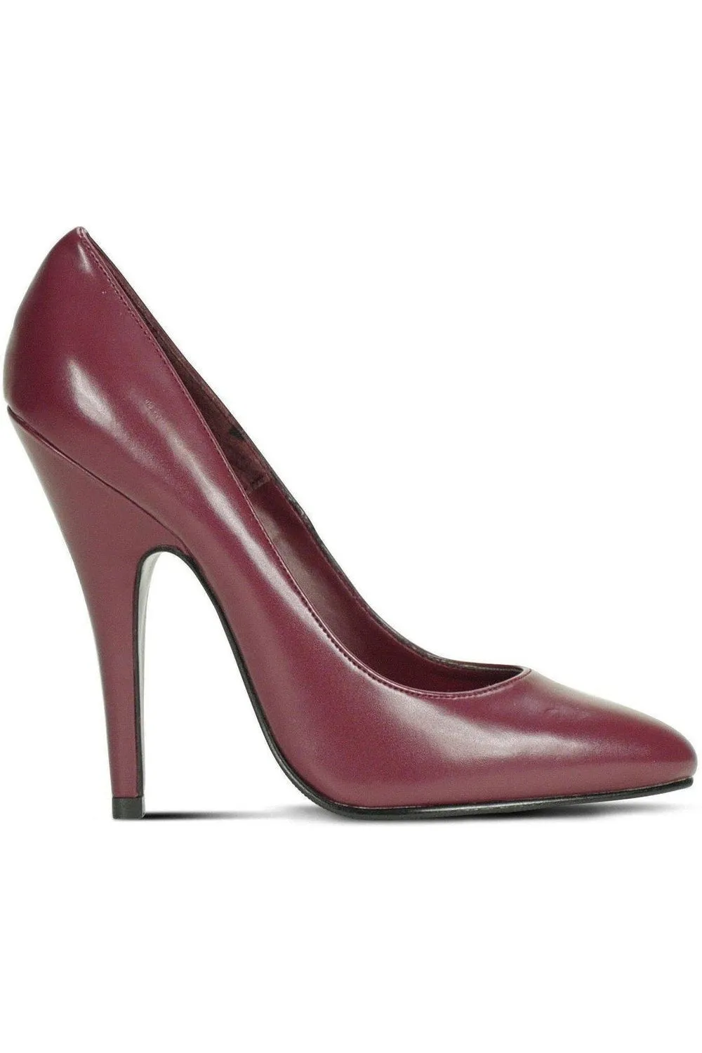 Sexy-4211 Vintage High Heel Pump | Wine Faux Leather