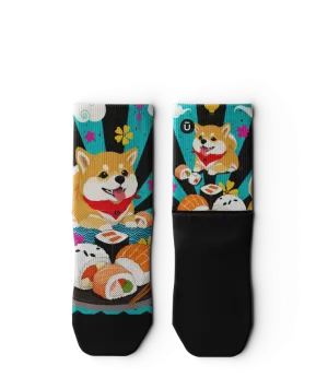 Shiba Roll Quarter Socks