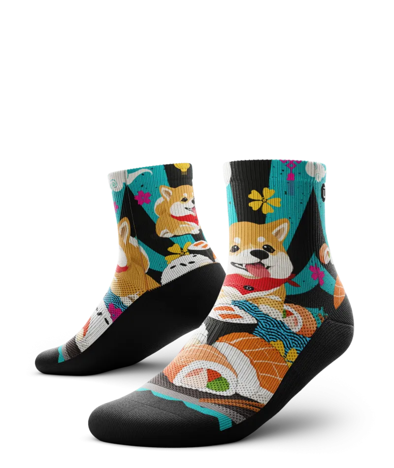 Shiba Roll Quarter Socks