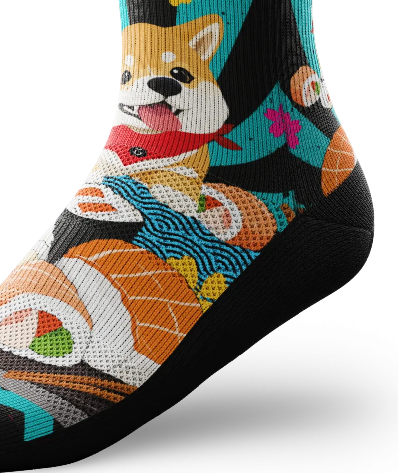 Shiba Roll Quarter Socks