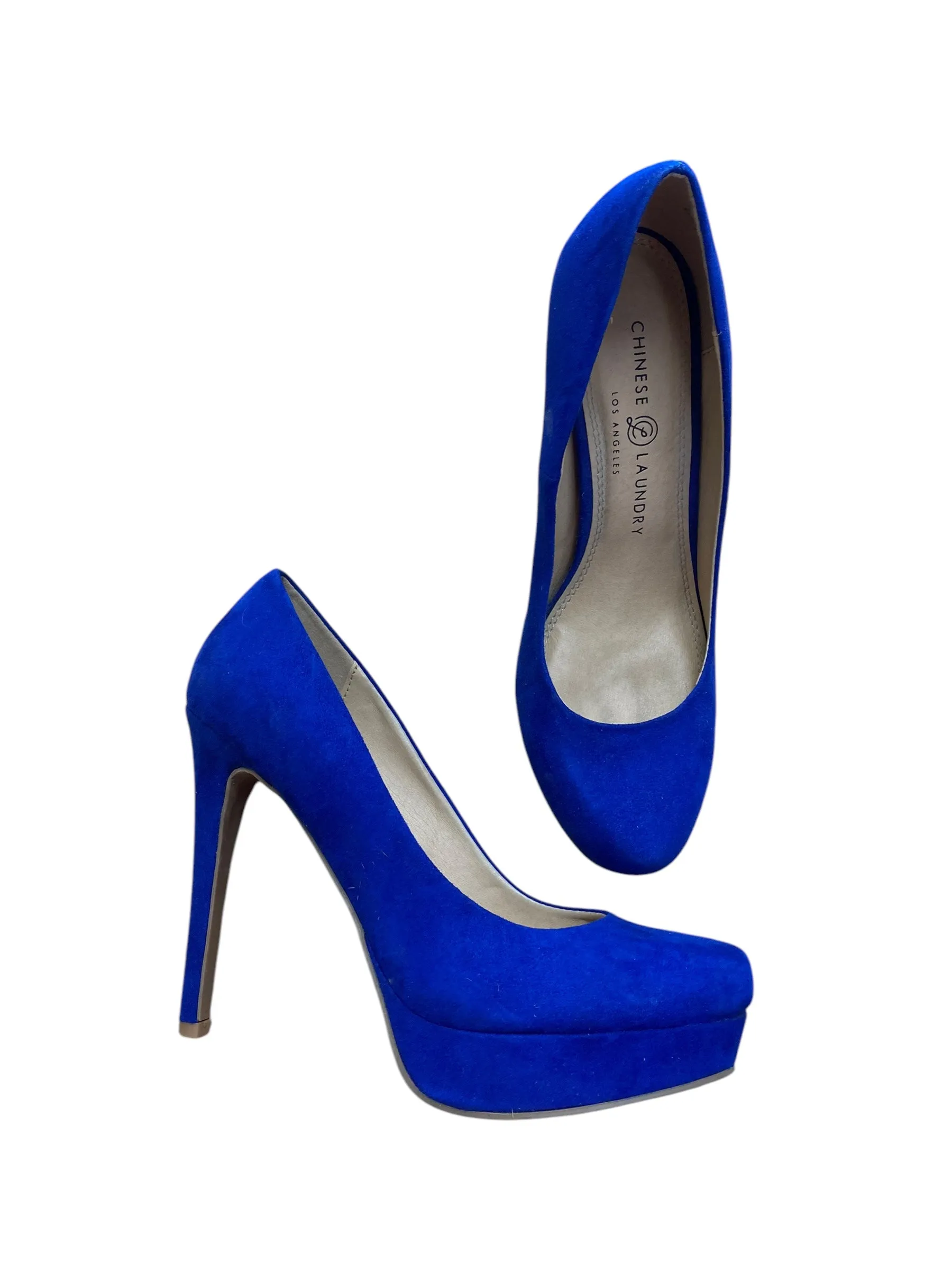 Shoes Heels Stiletto By Chinese Laundry In Blue, Size: 8