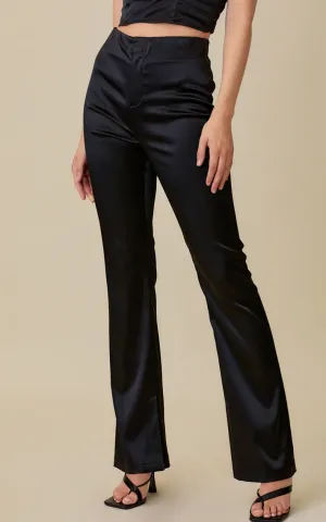 Side Slit Straight Leg Pants