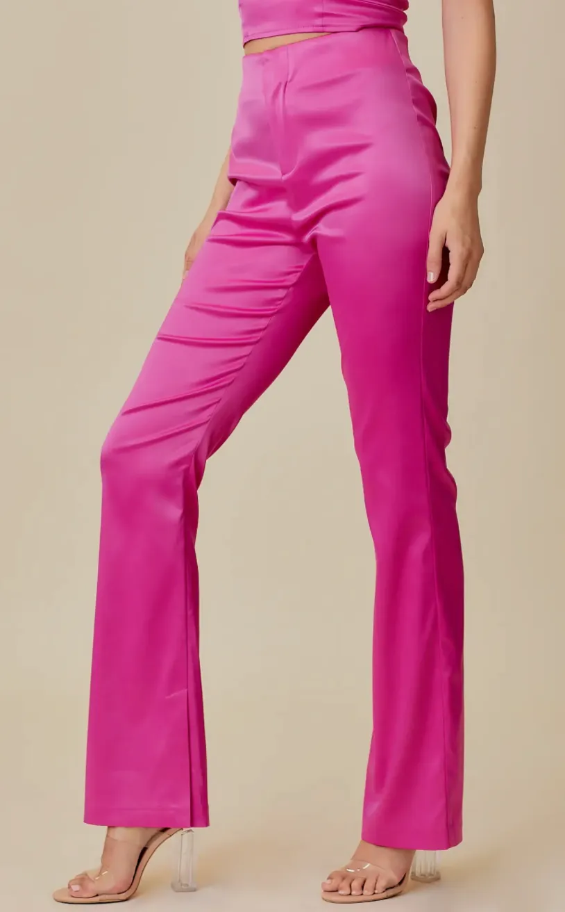 Side Slit Straight Leg Pants